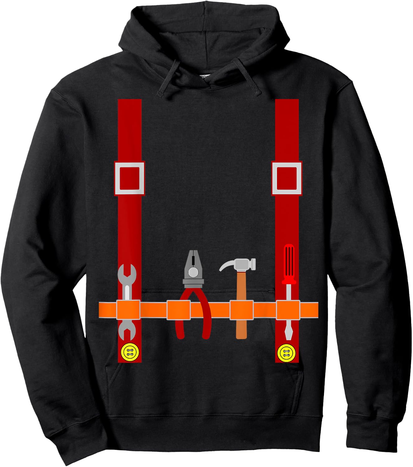 Men's Plumber Costume Hoodie - Hoodie | Black