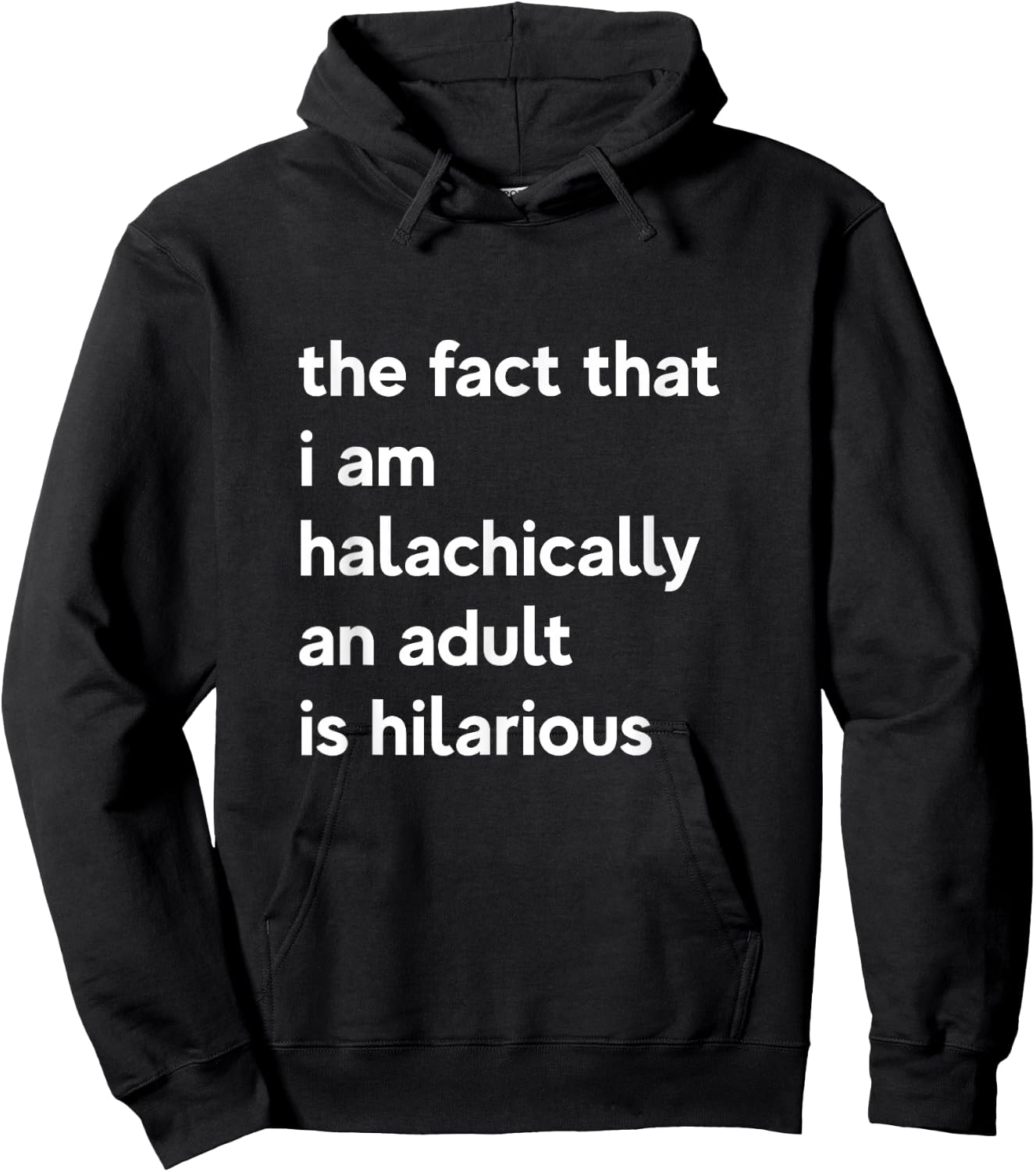 13th Birthday I'm halachically An Adult Jewish Bar Mitzvah Hoodie - Hoodie | Black