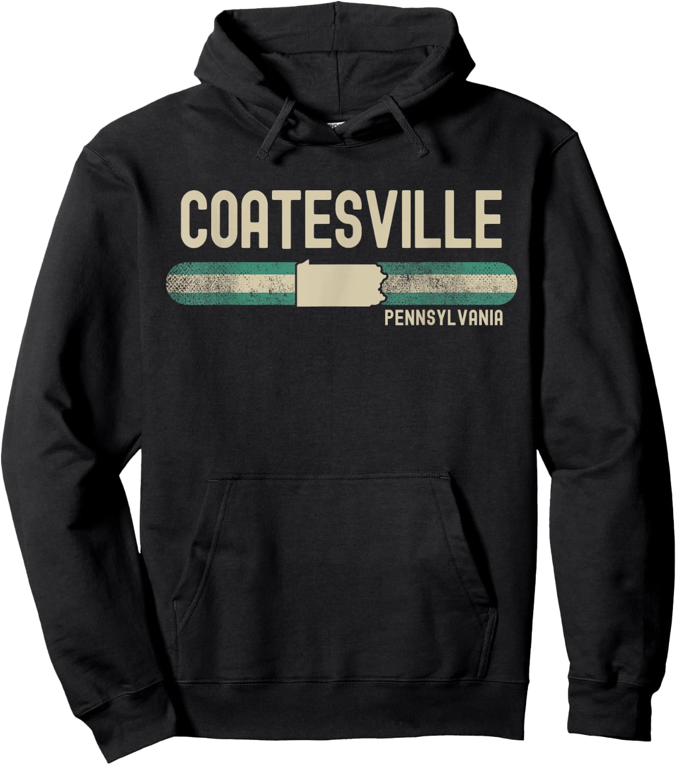 Coatesville PA | Pennsylvania | Travel & 80s Style Hoodie - Hoodie | Black
