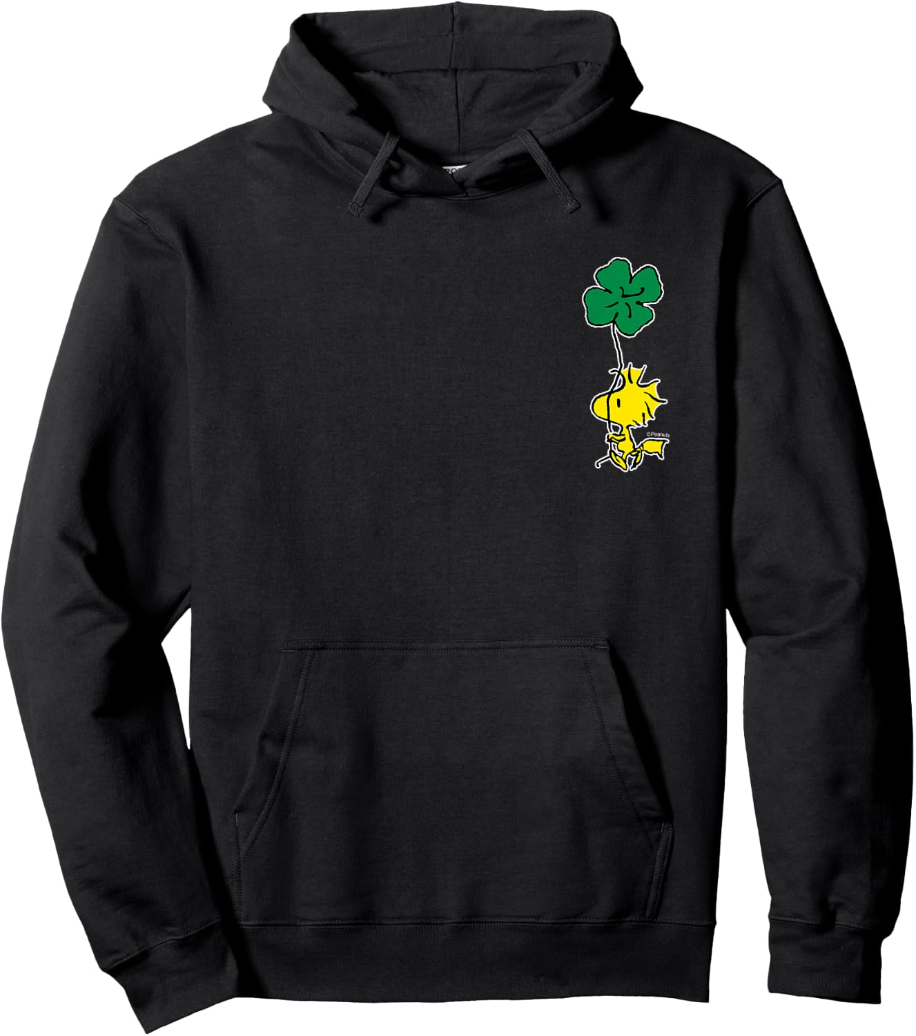 Peanuts - St. Patricks Day Woodstock Lucky Clover , blue Hoodie - Hoodie | Black