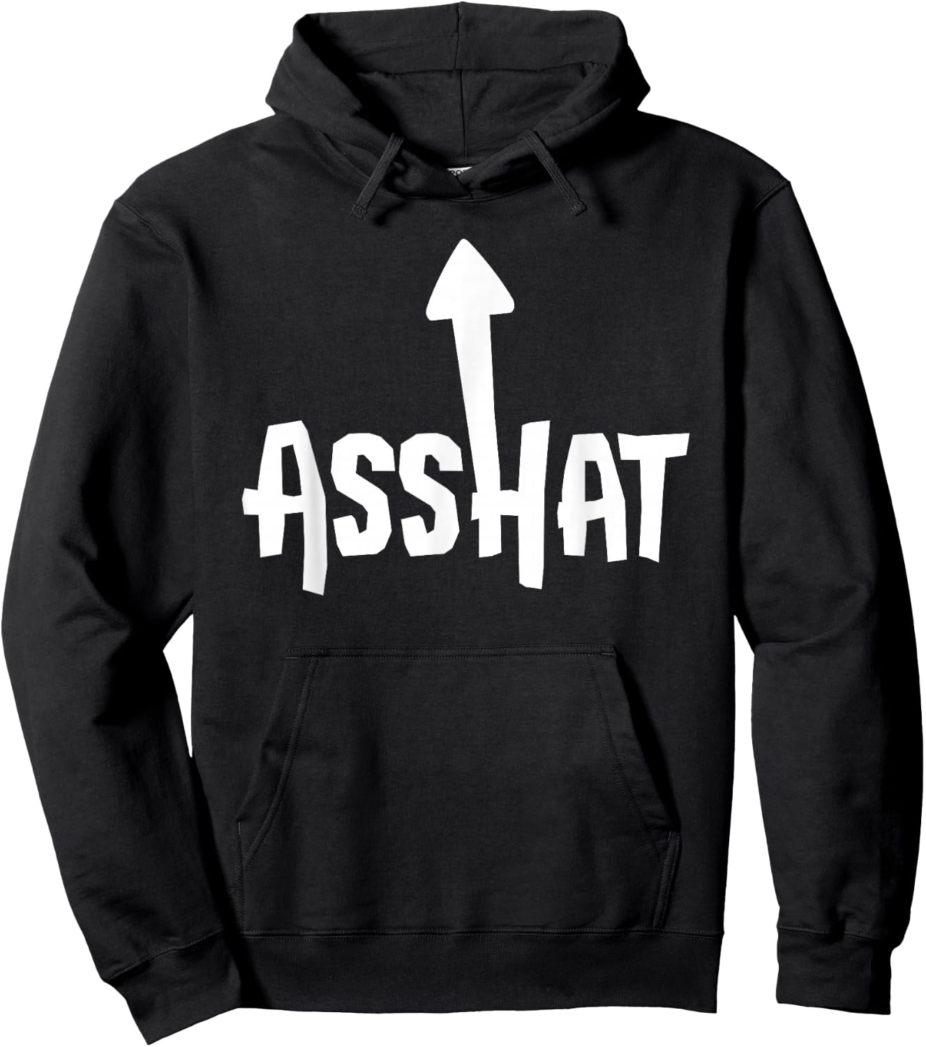Asshat T Shirt | Self Deprecating Ass Hat Arrow Up Hoodie - Hoodie | Black