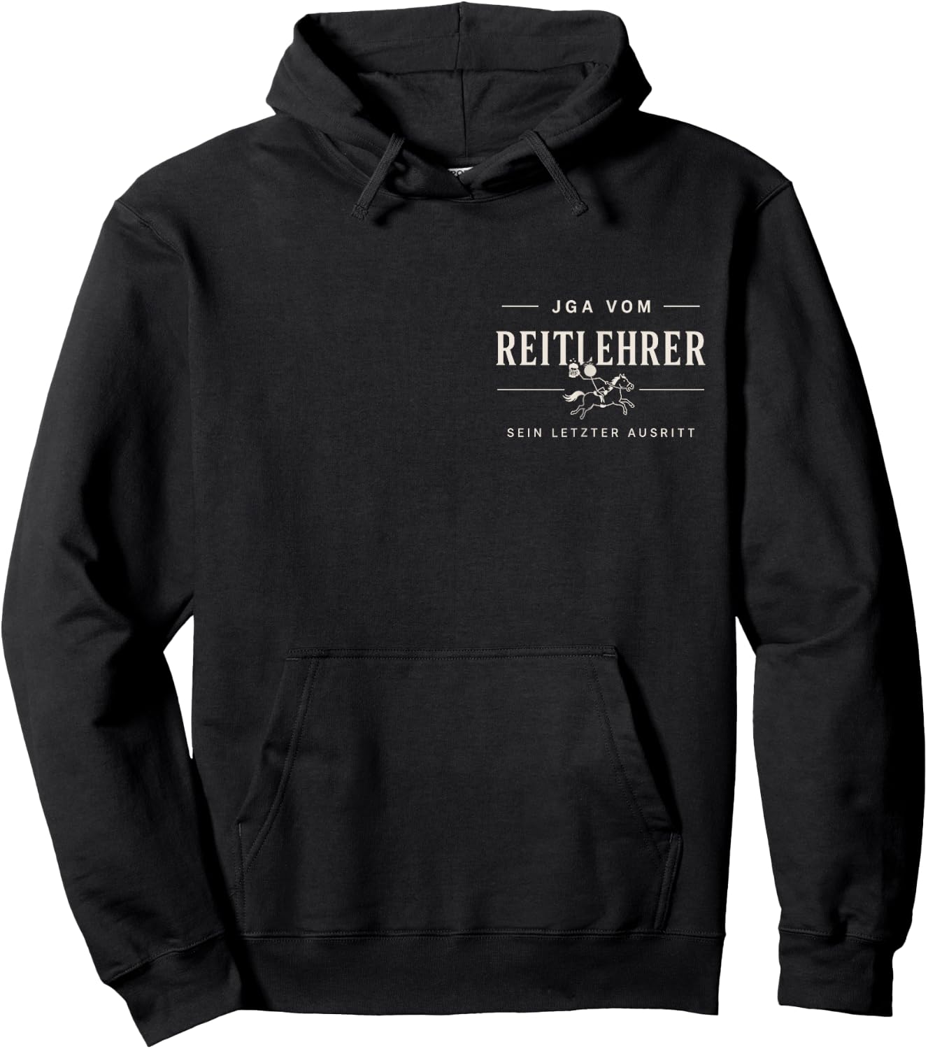 Lustiges JGA Design für Reitlehrer Hoodie - Hoodie | Black