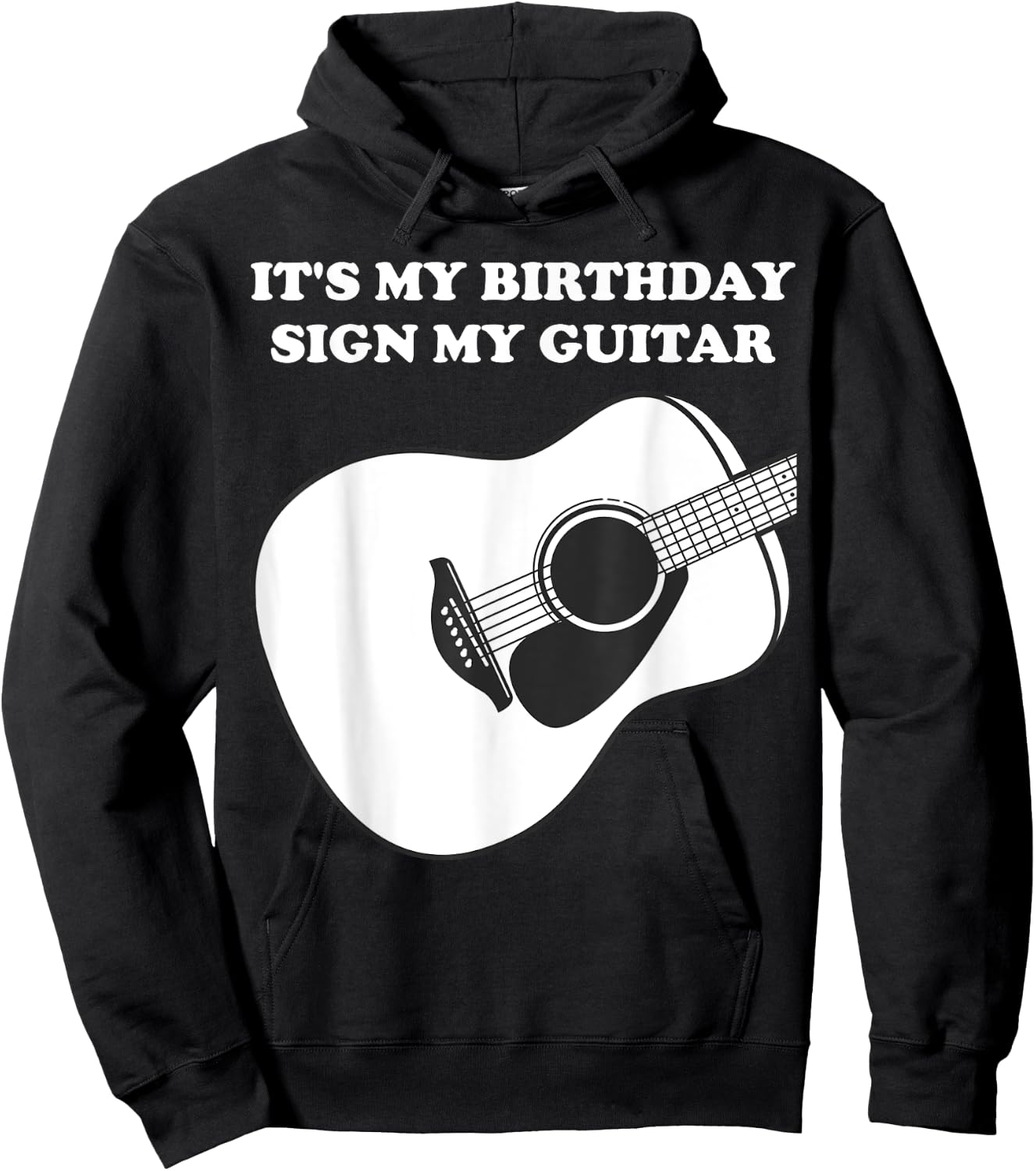 It's My Birthday Please Sign My Guitar Party Birthday Squad Hoodie - Hoodie | Black