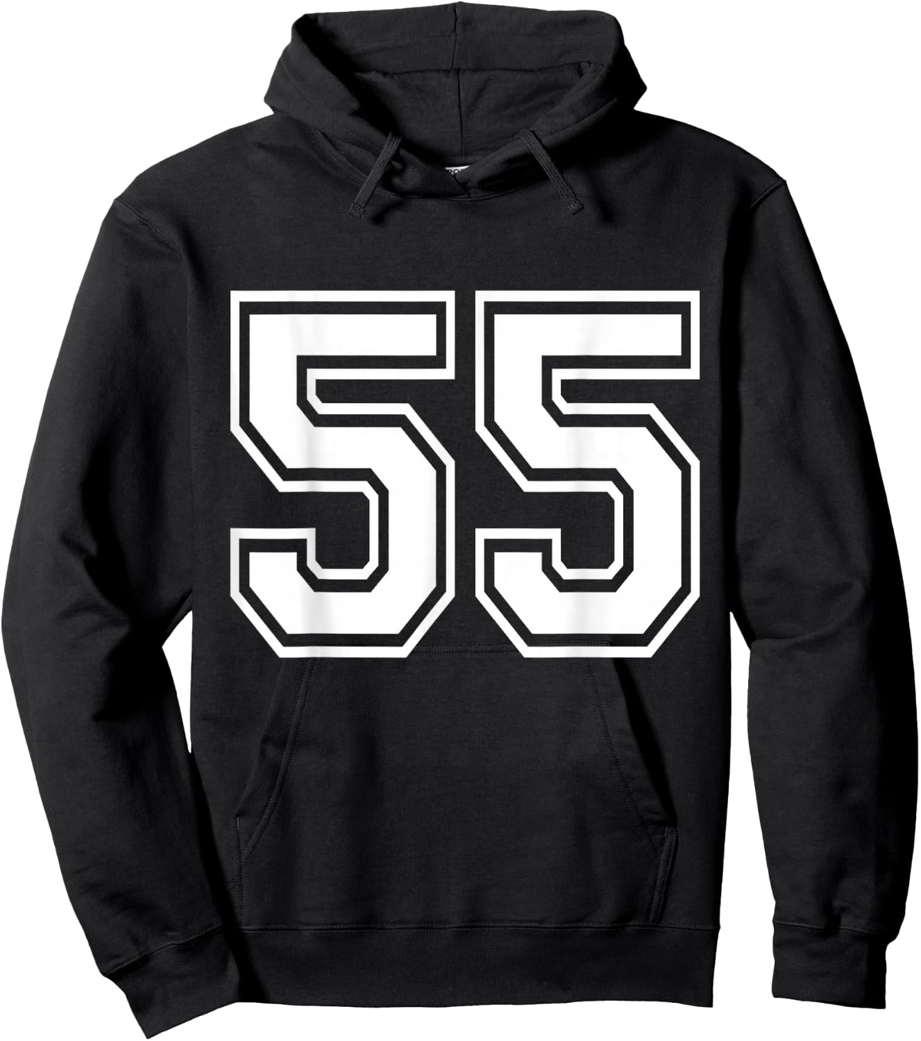 Number 55 Varsity Sports Team Jersey 55th Birthday 55 Years Hoodie - Hoodie | Black