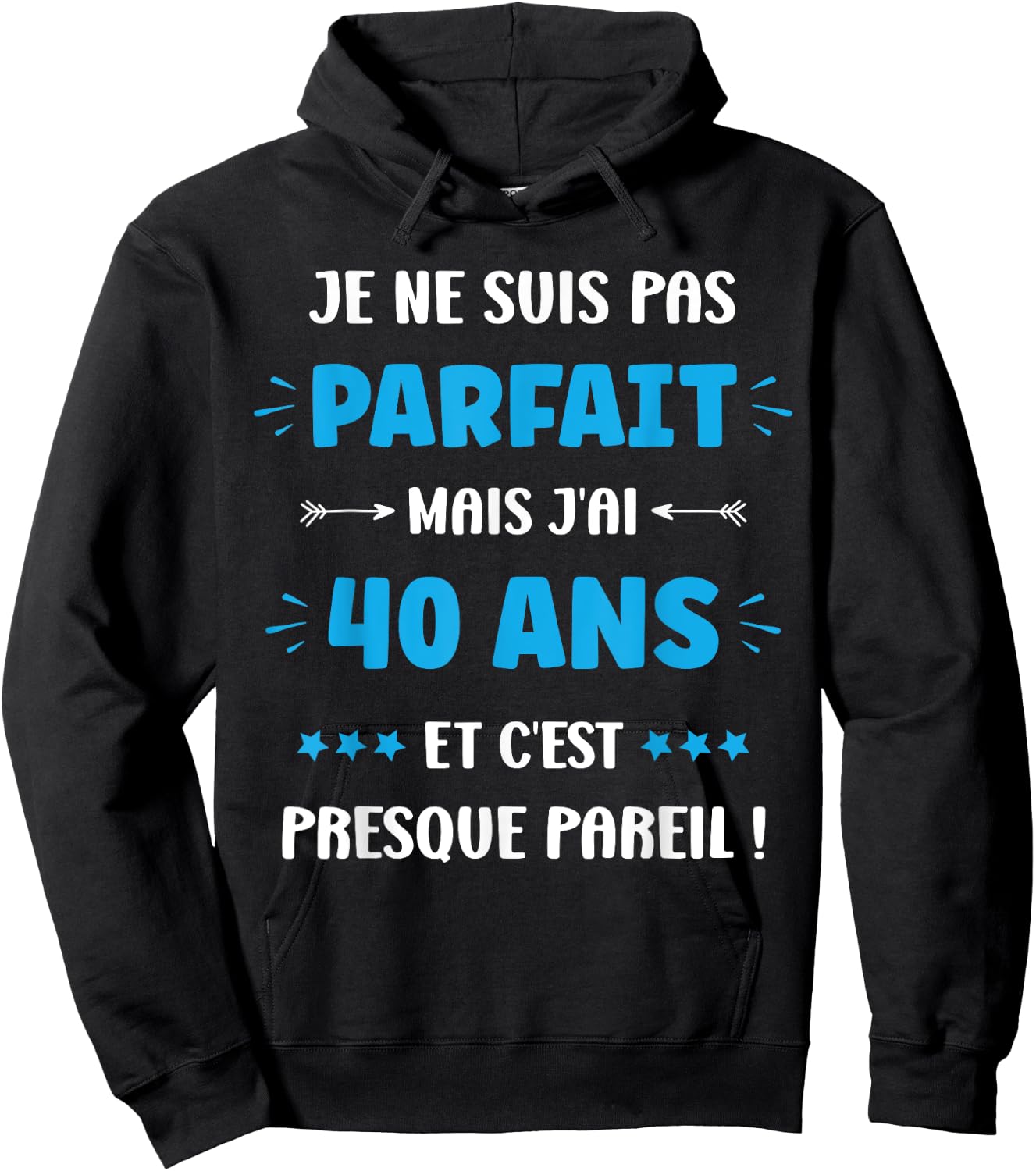 Perfect 40 Years Birthday Man Funny 40 Years , Black, S Hoodie - Hoodie | Black