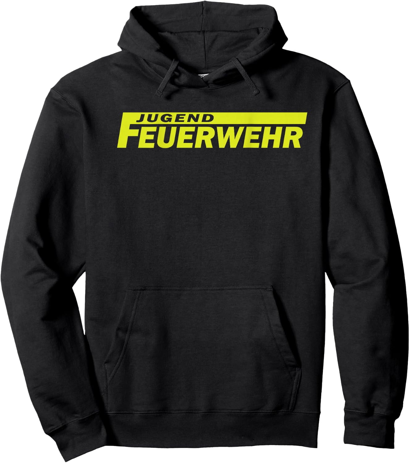 with German Text on the Back - Fire Brigade, black Hoodie - Hoodie | Black