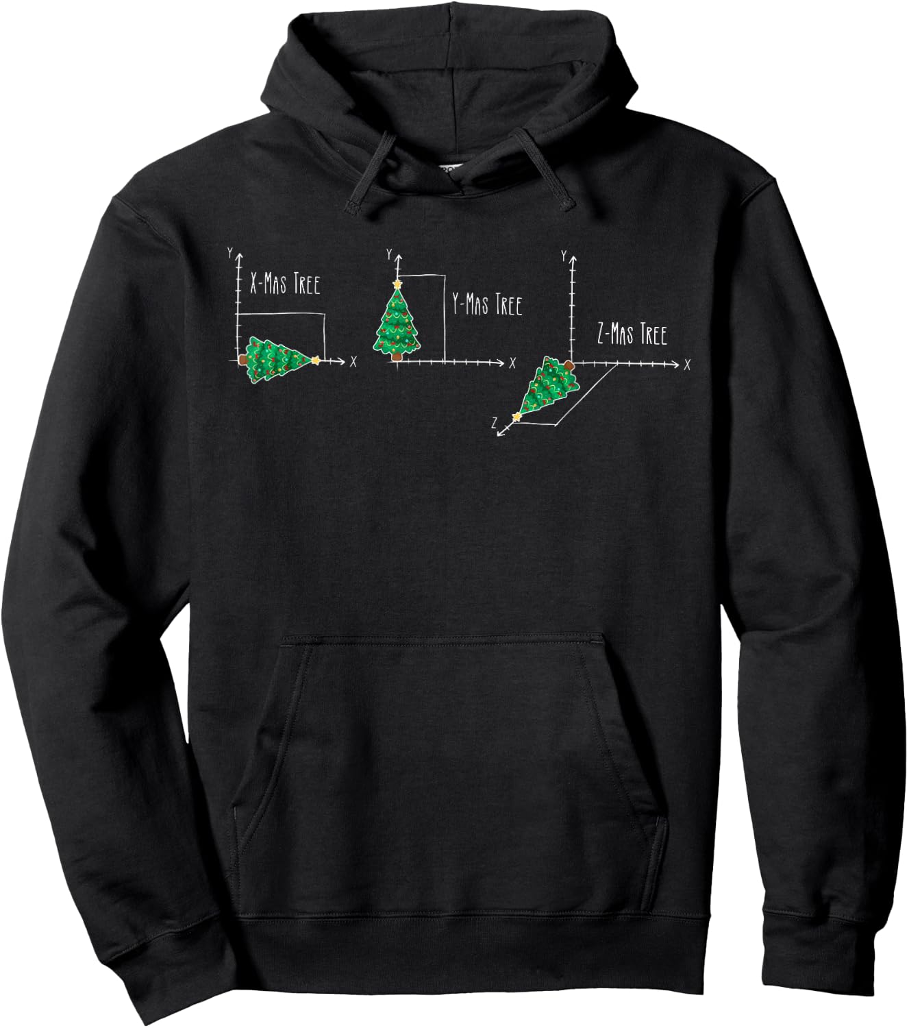 X-Mas Tree Math Teacher Christmas Christmas Tree Science Hoodie - Hoodie | Black