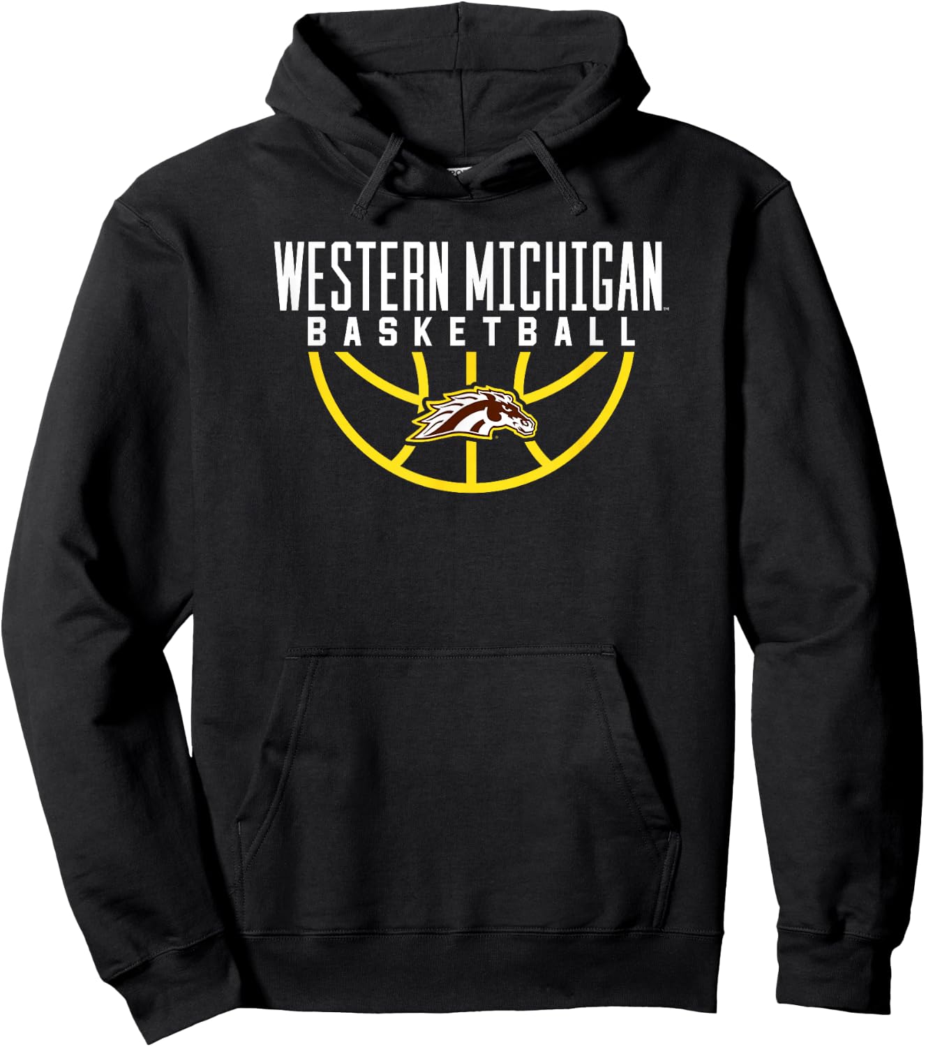 Western Michigan University Broncos Basketball Arch Hoodie - Hoodie | Black