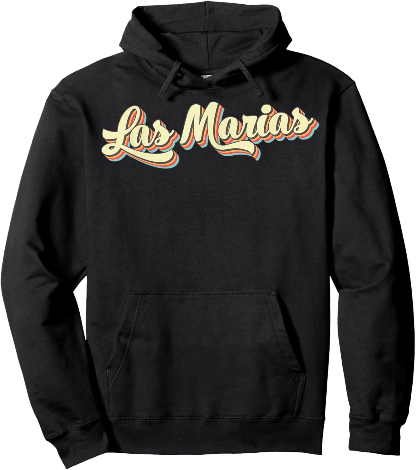 Las Marias Retro Art Baseball Font Vintage Hoodie - Hoodie | Black