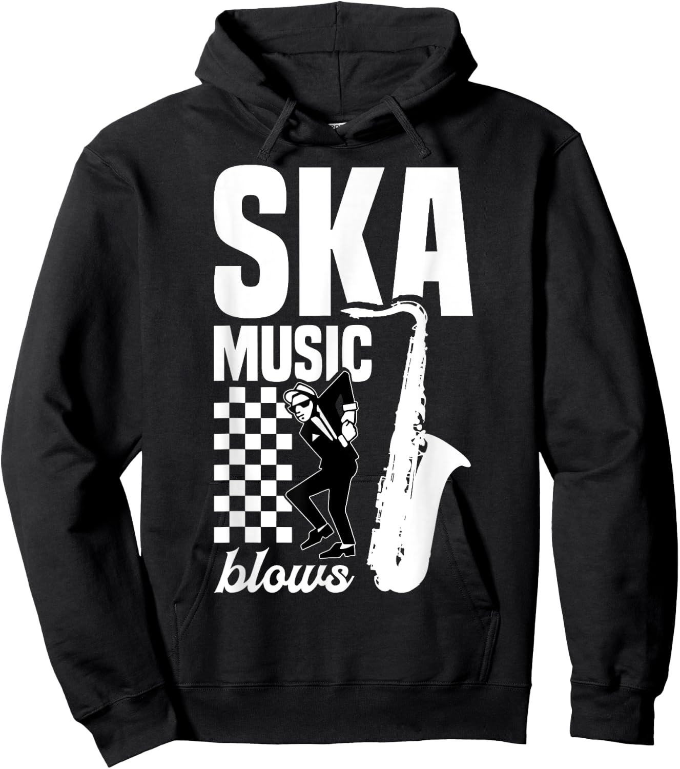 Ska Reggae Music Blows Caribbean Music Fan Ska Musician Hoodie - Hoodie | Black