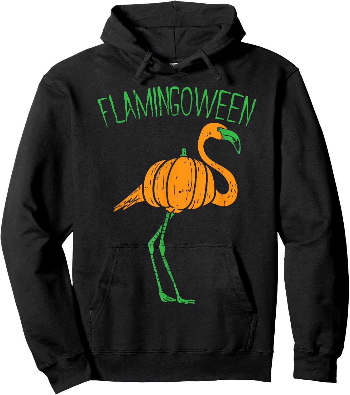 Flamingoween Flamingo Pumpkin Halloween Costume Bird Lover Hoodie - Hoodie | Black