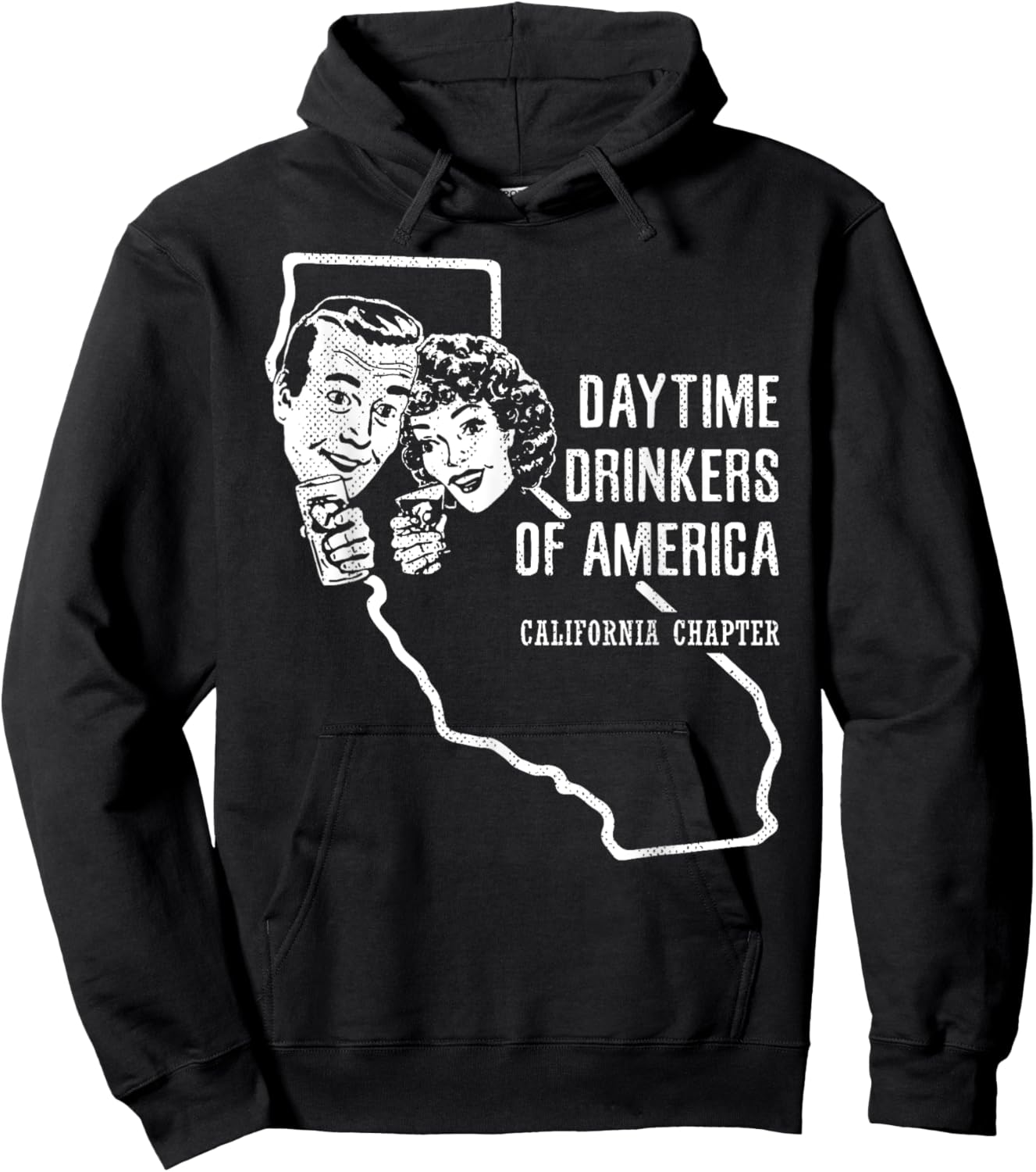 California Daytime Drinkers Shirt Beer Wine Fun Gift Sarcasm Hoodie - Hoodie | Black