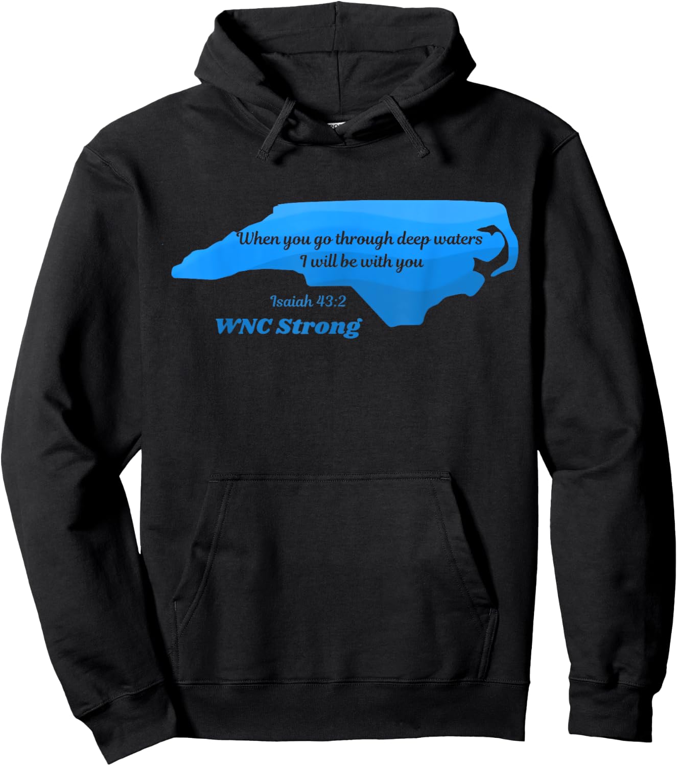 North Carolina wnc strong Appalachian strong Hoodie - Hoodie | Black