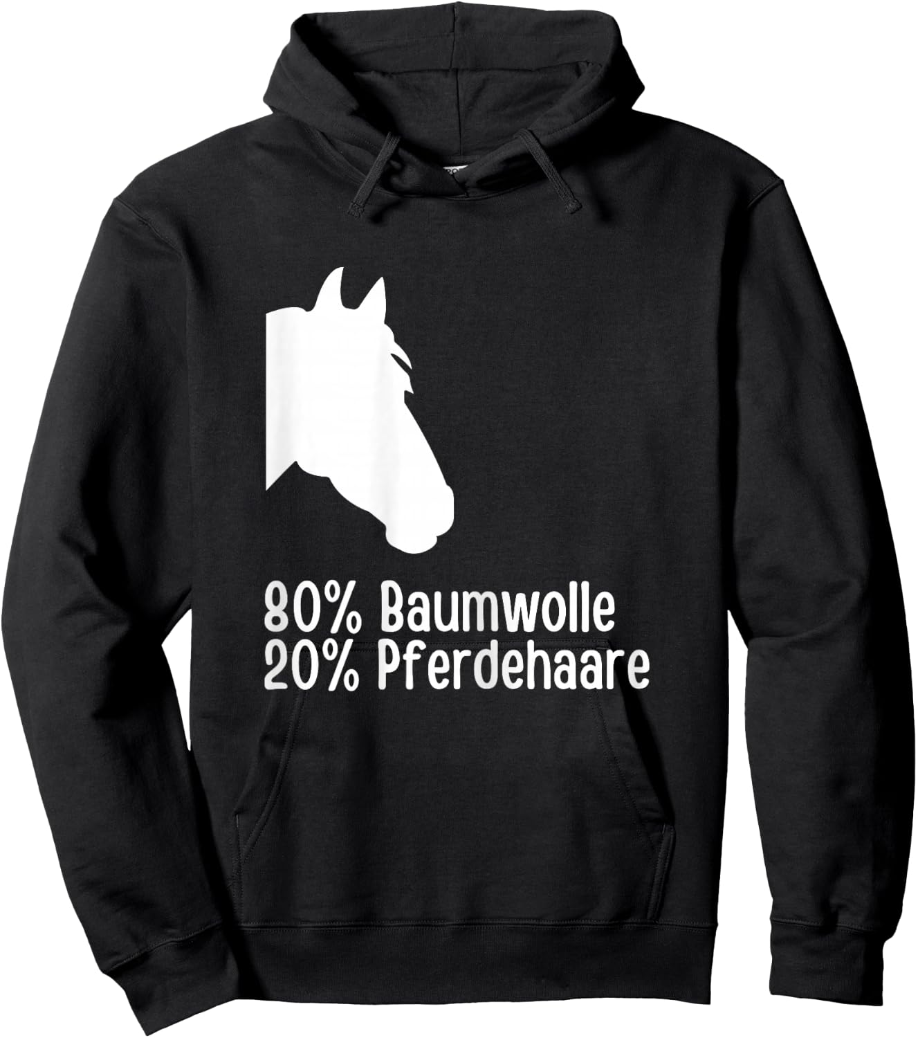 Pferde Sprüche Reiterin Geschenk Reiter Pferdehaare Pferd Hoodie - Hoodie | Black