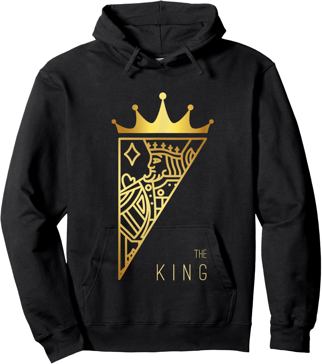 The King Card Funny Cute Couple Lover Gift Hoodie - Hoodie | Black
