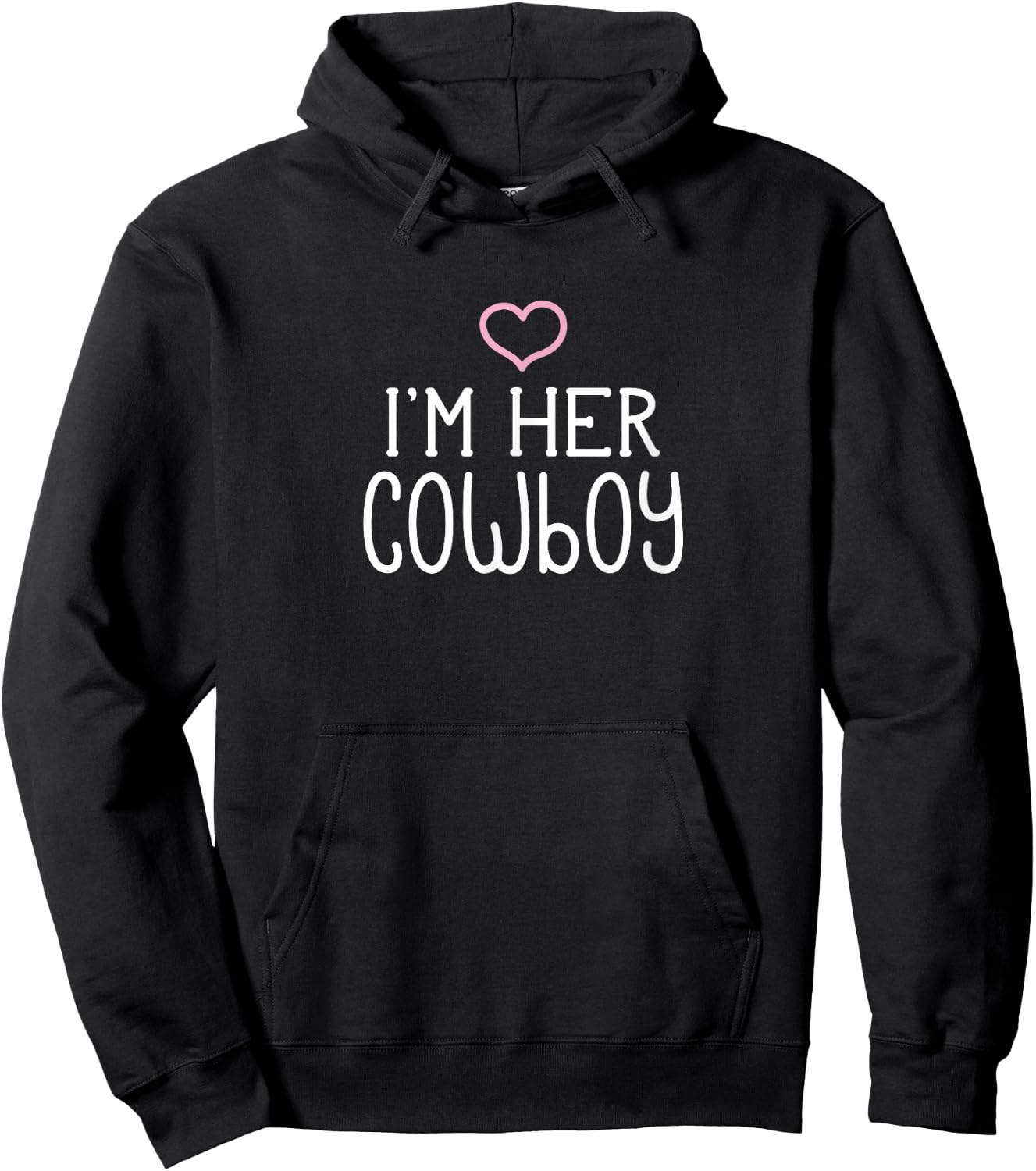 I'm Her Cowboy Cute Couples Valentine's Day Nickname Hoodie - Hoodie | Black