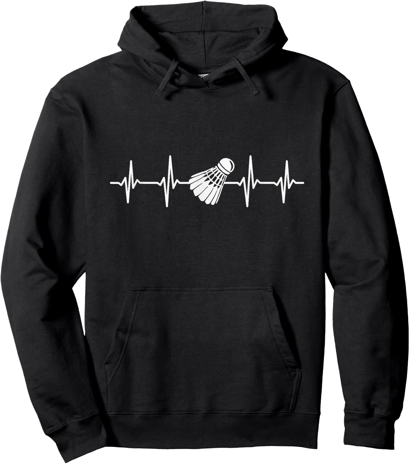 Badminton Herzschlag Sport Federball Hoodie - Hoodie | Black