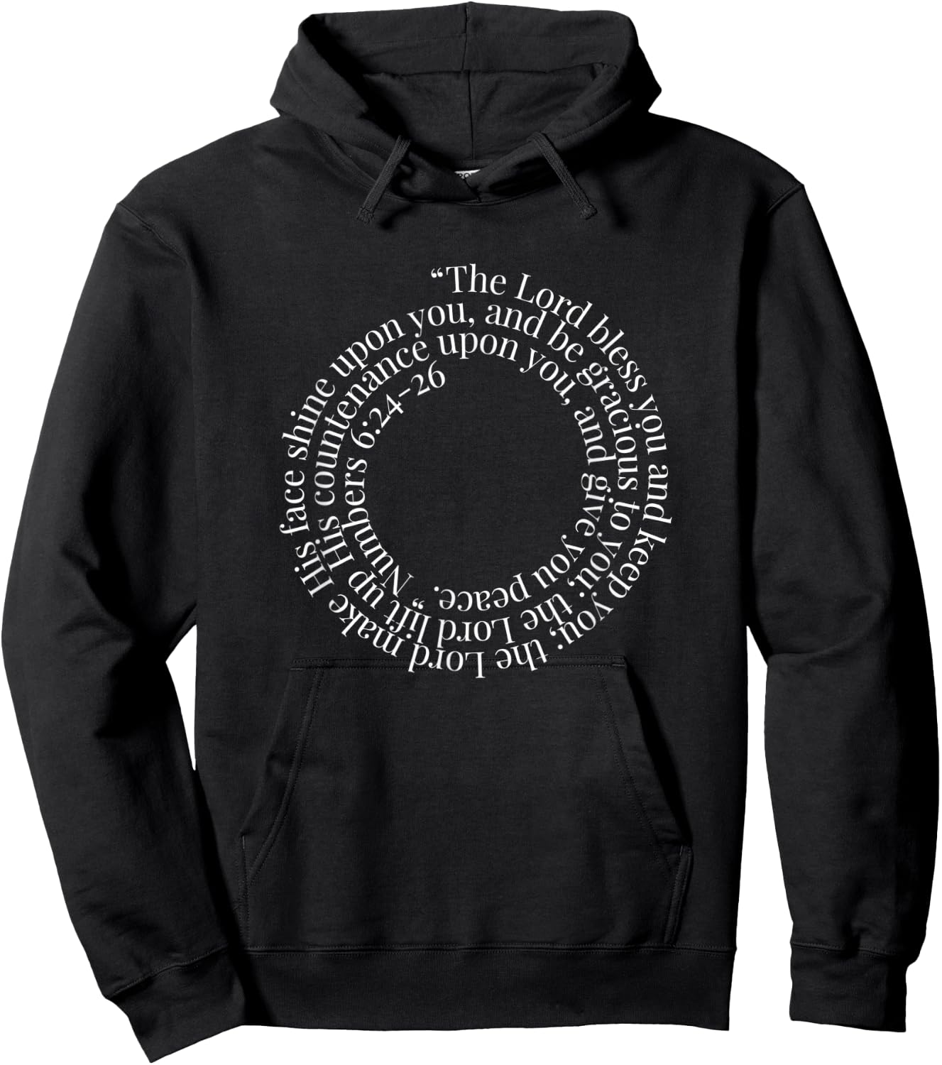 Bible Verse Shirt Numbers 6:24-26 Priestly Blessing Hoodie - Hoodie | Black