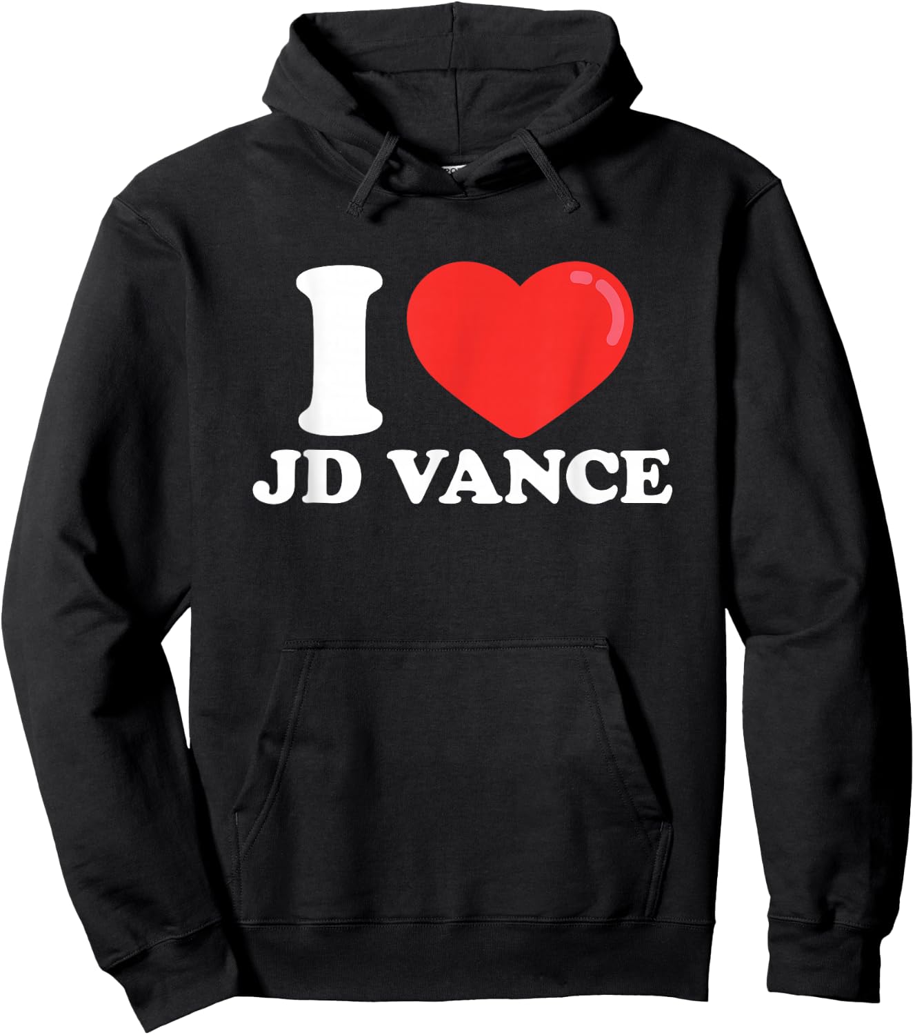 I Love (Heart) JD Vance Hoodie - Hoodie | Black