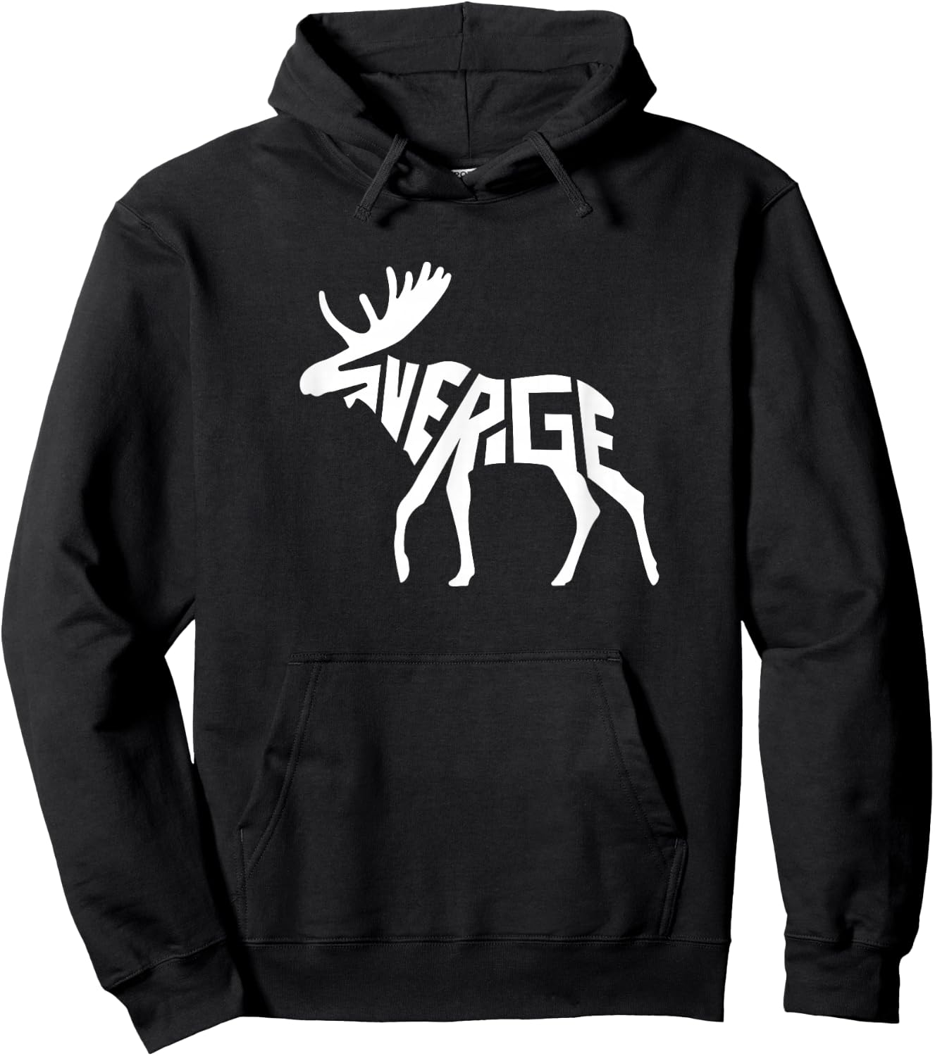 Sweden Sverige Moose Word Art - Funny Animal Hoodie - Hoodie | Black