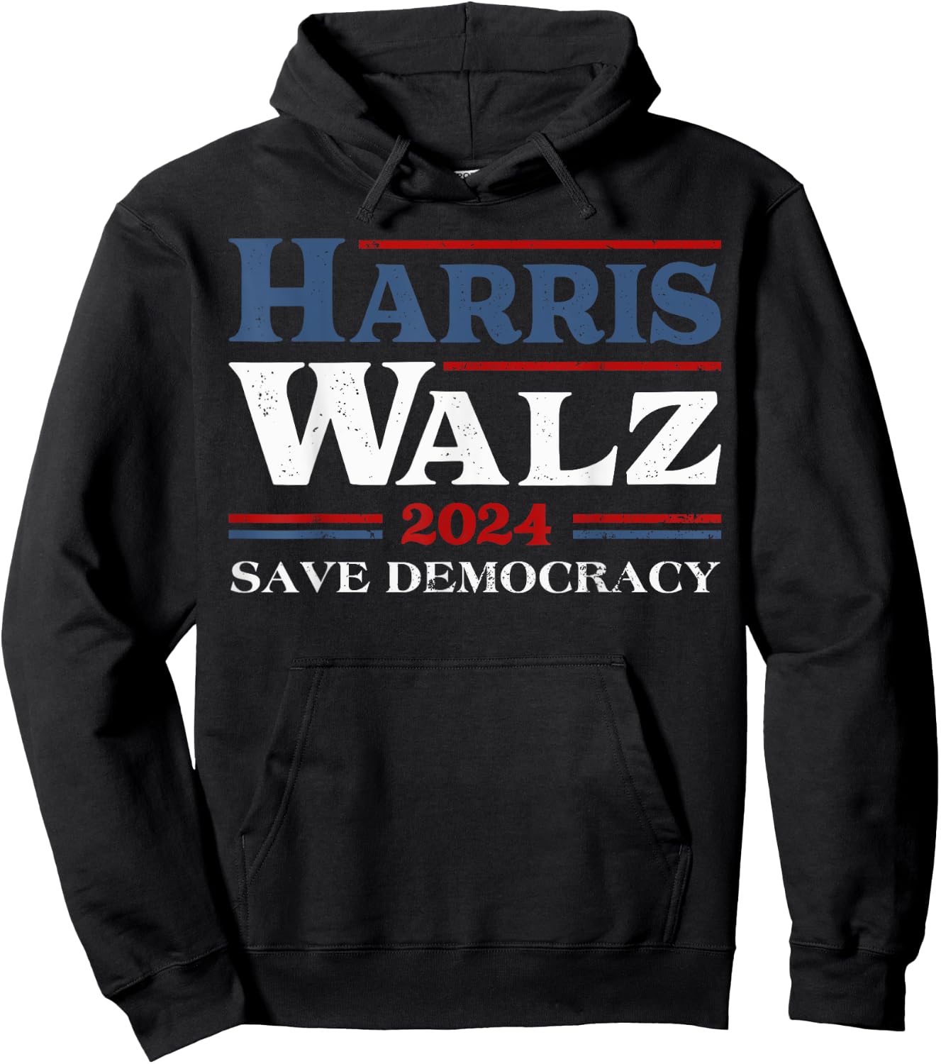Madam Kamala Harris Waltz 2024 Election Save Democracy Hoodie - Hoodie | Black