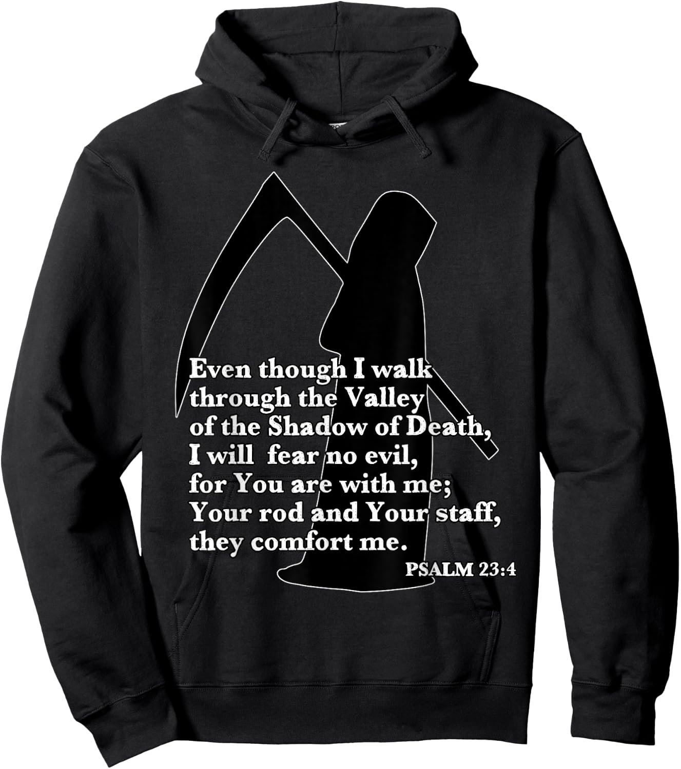 Walk Through Valley of the Shadow of Death Fear No Evil Hoodie - Hoodie | Black