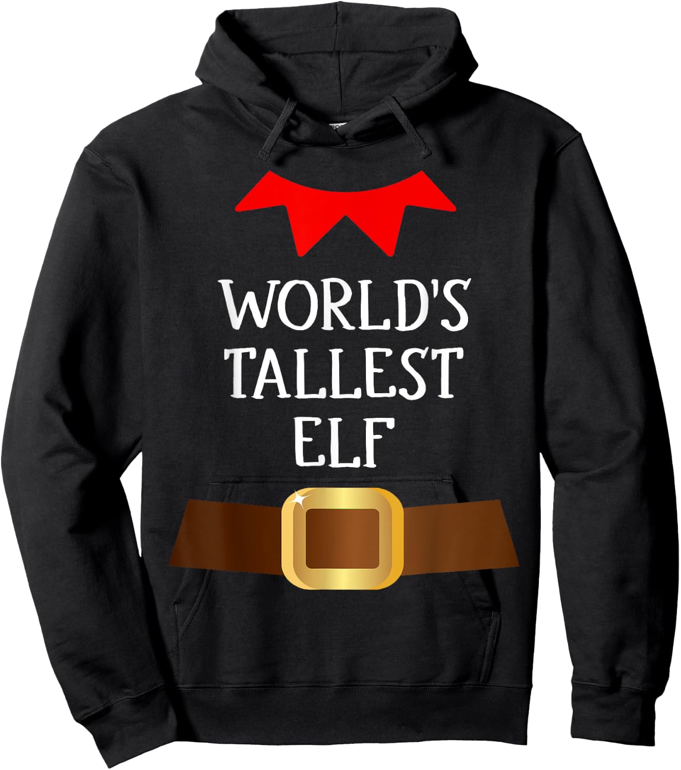 World's Tallest Elf Funny Elf Christmas Xmas Costume Hoodie - Hoodie | Black