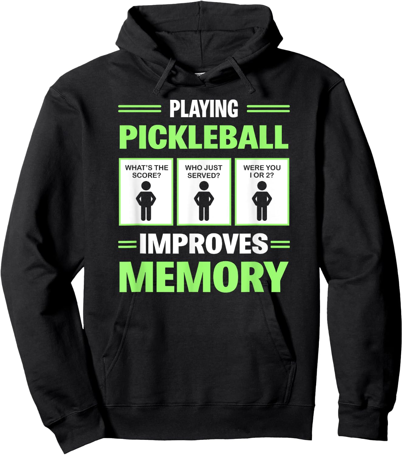 Playing Pickleball Improves Memory Funny Pickleball Dinking Hoodie - Hoodie | Black