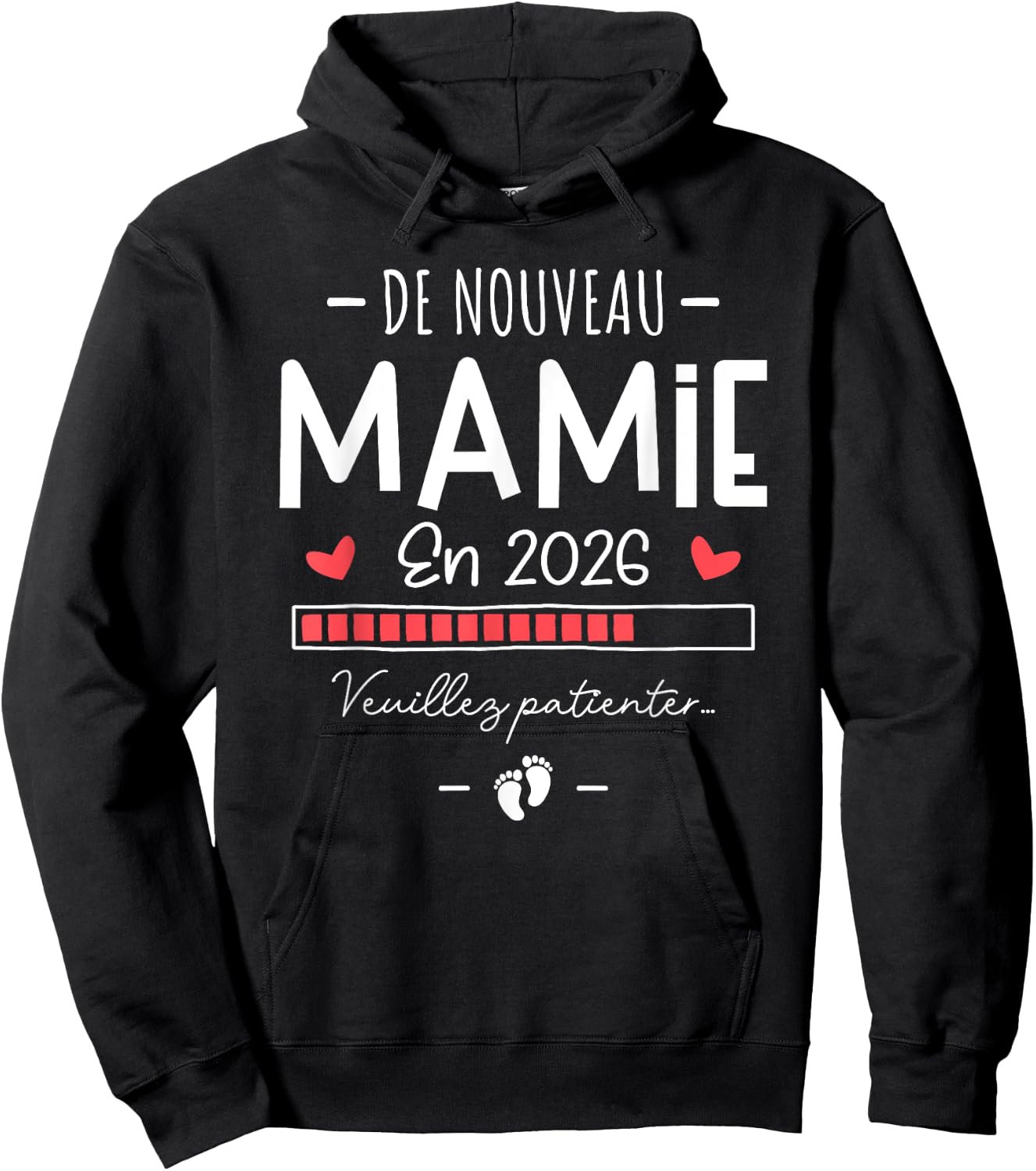 New Granny 2026 - Baby Announcement for the 2nd Time Hoodie - Hoodie | Black