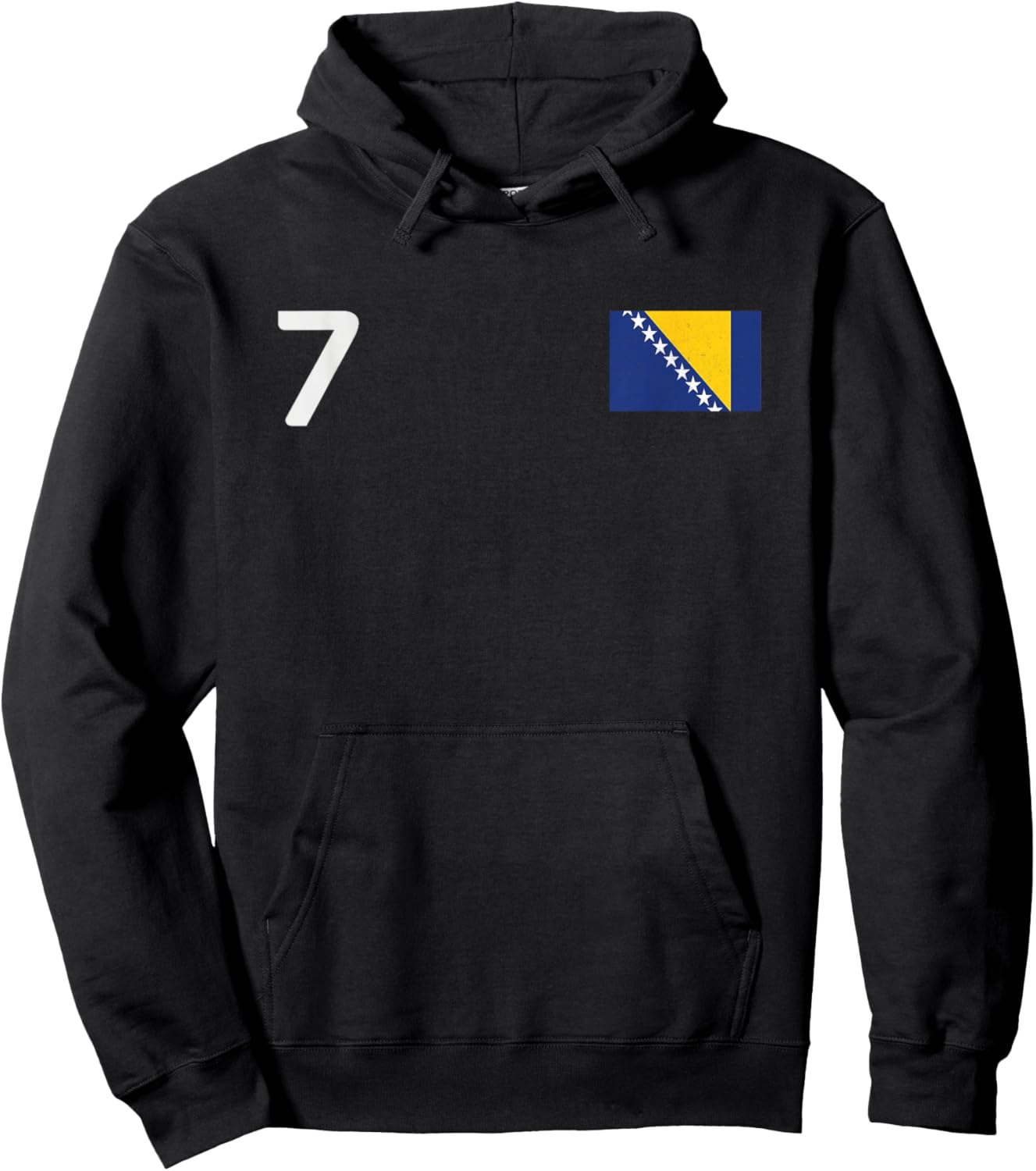 Bosnia and Herzegovina 7 National Flag Country Pride Hoodie - Hoodie | Black
