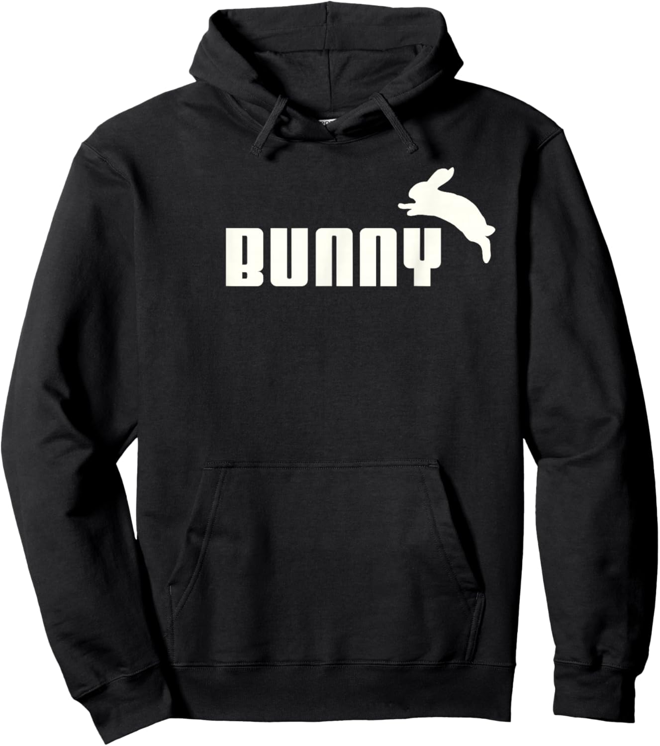 Funny Jumping Rabbit I Jumping Bunny , black Hoodie - Hoodie | Black