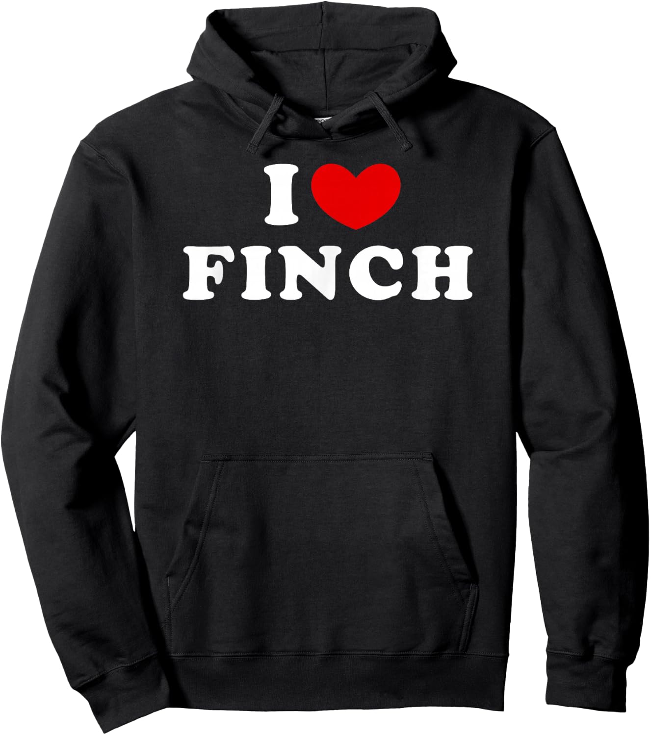 Personalized For Finch & Friends I Love Finch Women's Adult Black V-Neck Short Sleeve Classic Fit Small EU 16-16.5 Hoodie - Hoodie | Black
