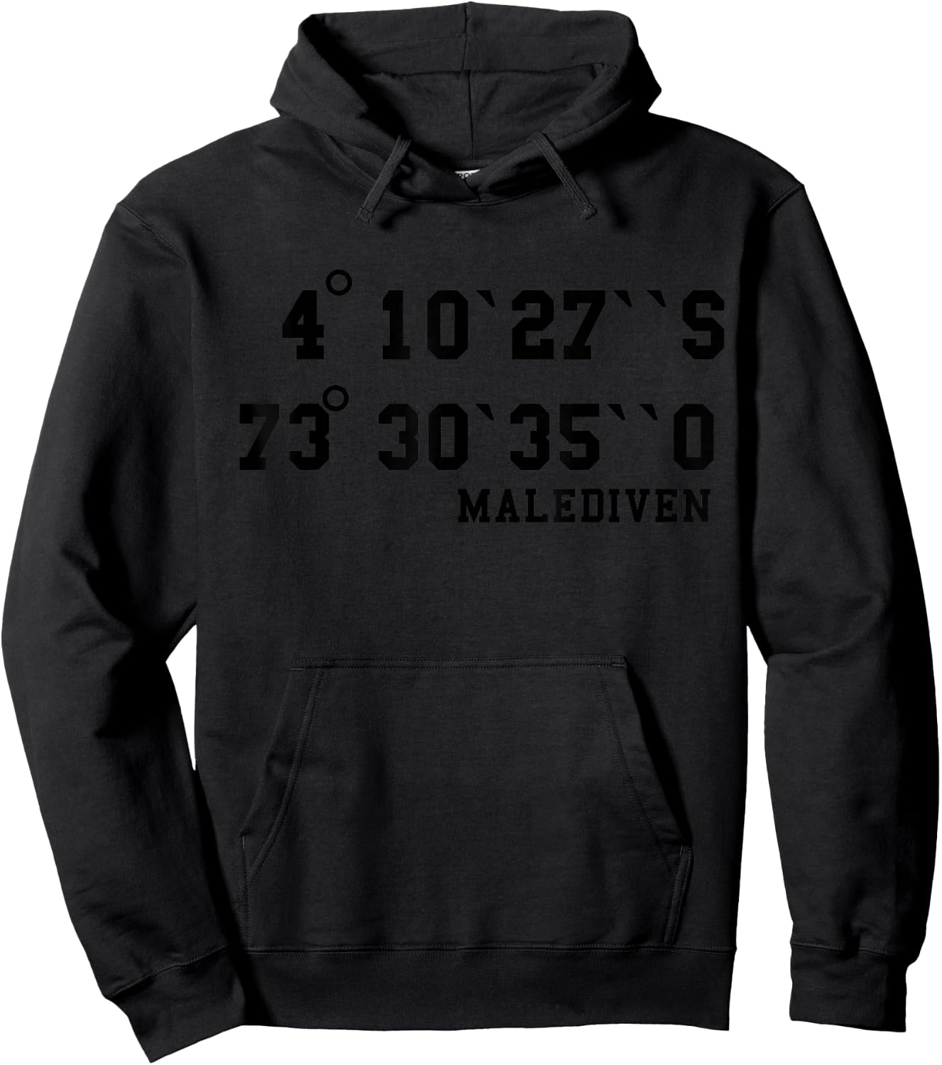 Malediven Koordinaten Design Urlaub Reise Malediven Hoodie - Hoodie | Black