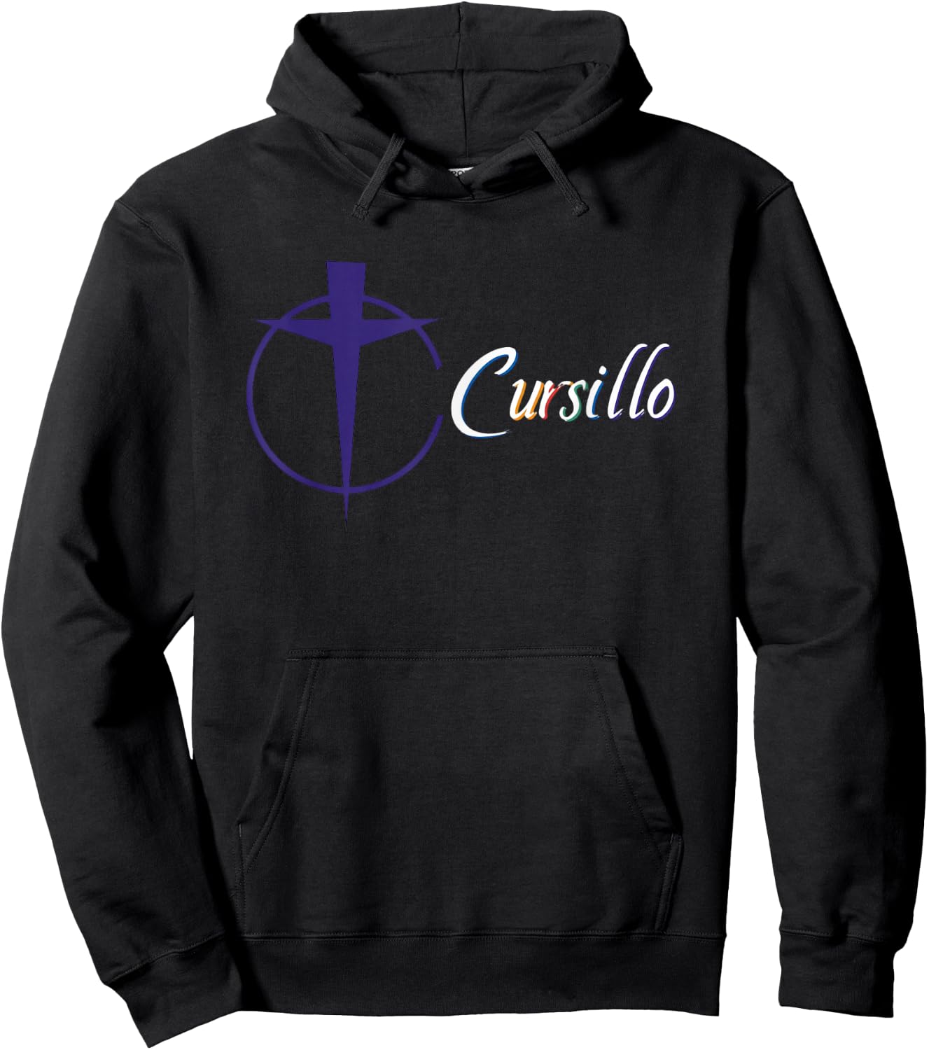 DeColores Cursillo Rainbow Rooster Catholic Hoodie - Hoodie | Black