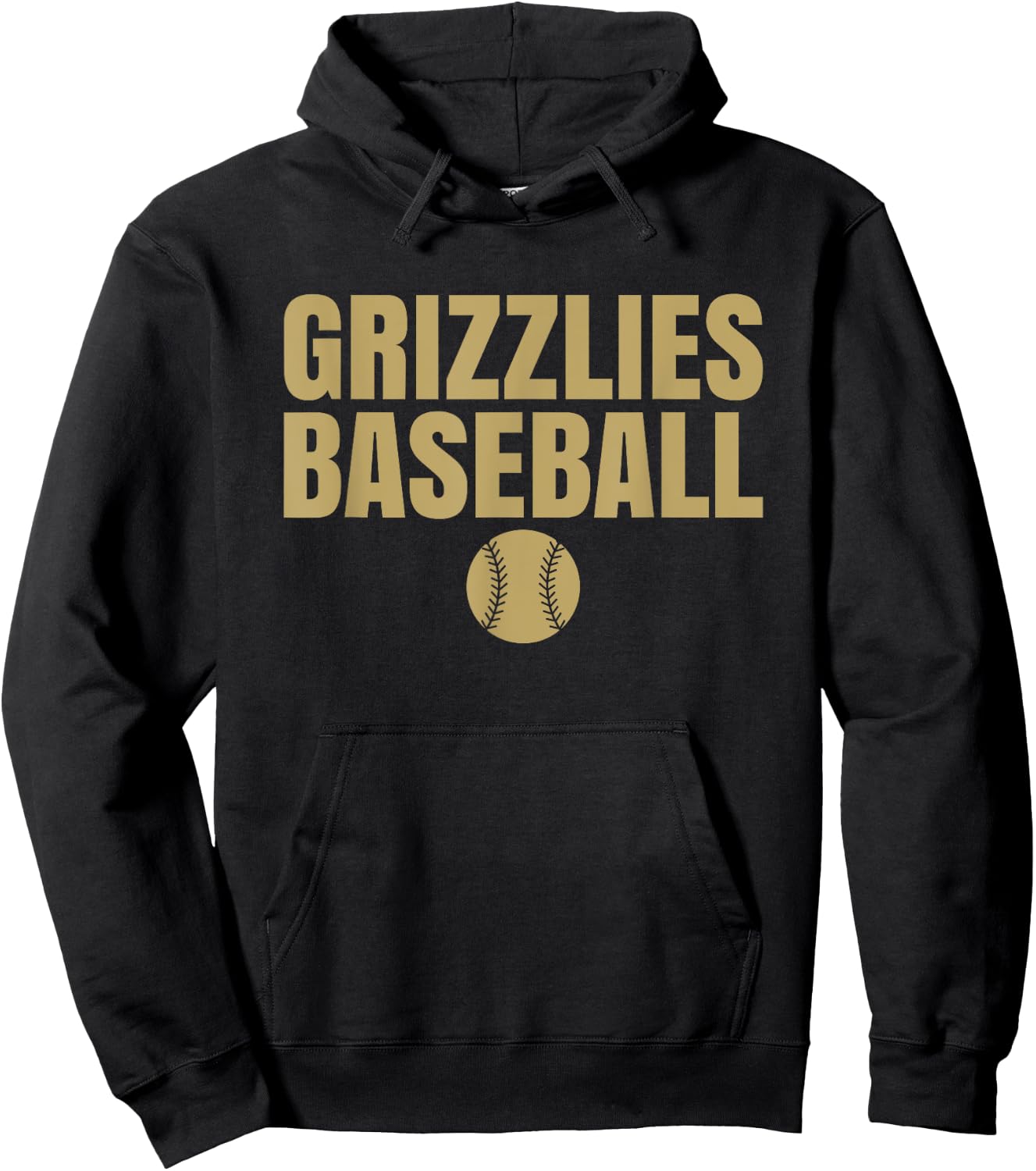 Logan Grizzlies Baseball Hoodie - Hoodie | Black