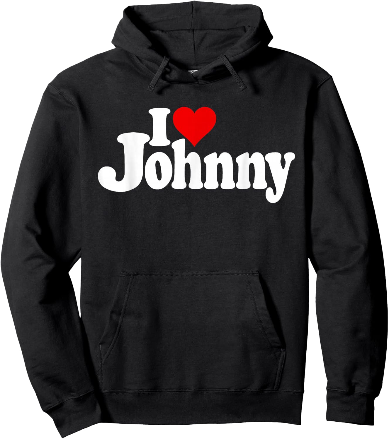 "I Love Heart Johnny Johnn" Name auf einem Hoodie - Hoodie | Black
