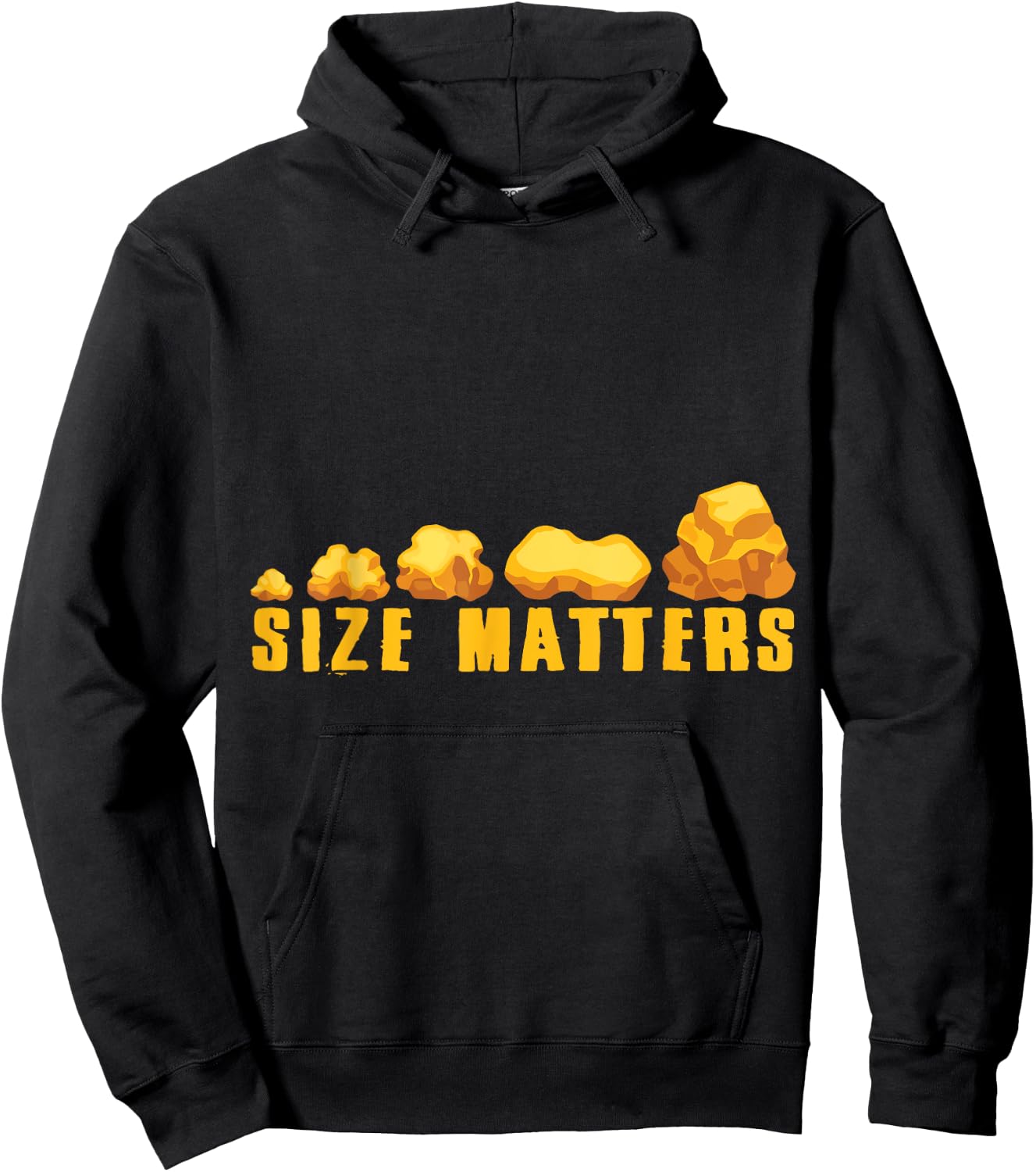 Size Matters Gold Panning Gold Miner Digger Treasure Hunting Hoodie - Hoodie | Black