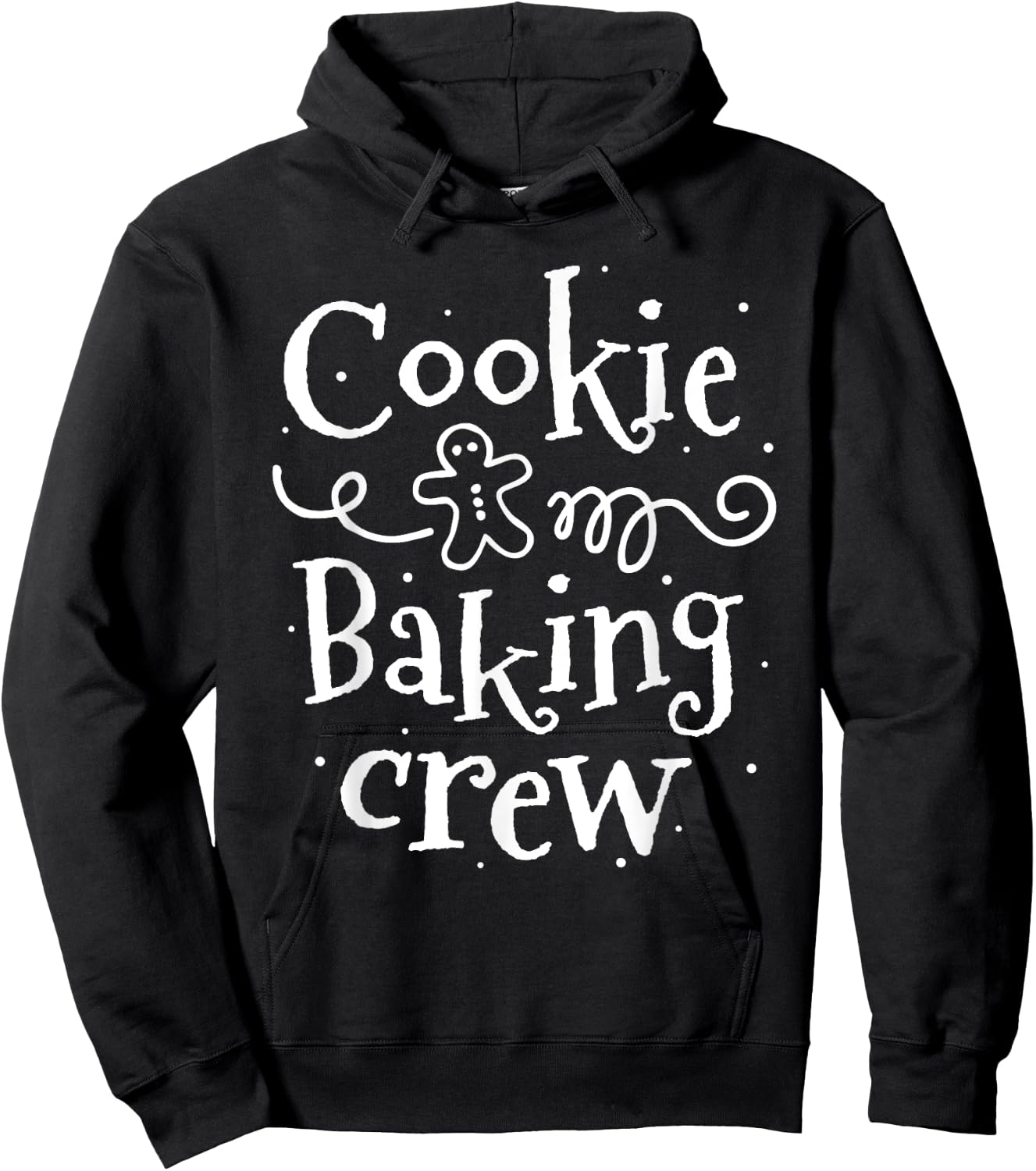Cookie Baking Crew Christmas Family Kid Gingerbread Hoodie - Hoodie | Black