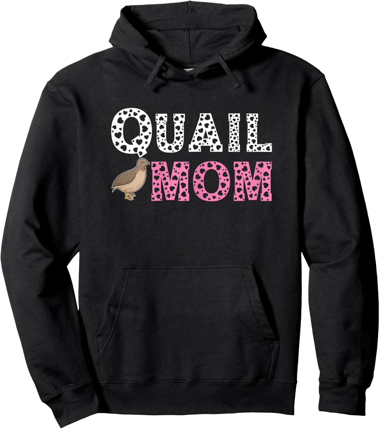 Quail Mom - Funny Quails Bird Lover Owner Mama Hoodie - Hoodie | Black