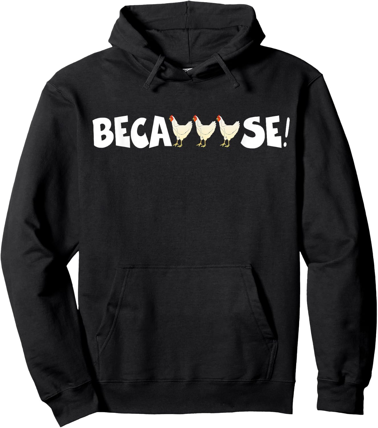 Why Are Chickens So Funny Because Funny Trending Meme Hoodie - Hoodie | Black