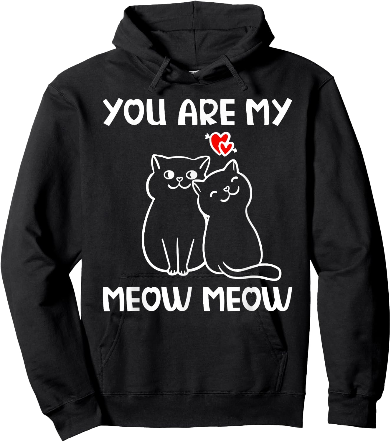 Cat Couples in Love Proof Valentine's Day Hoodie - Hoodie | Black