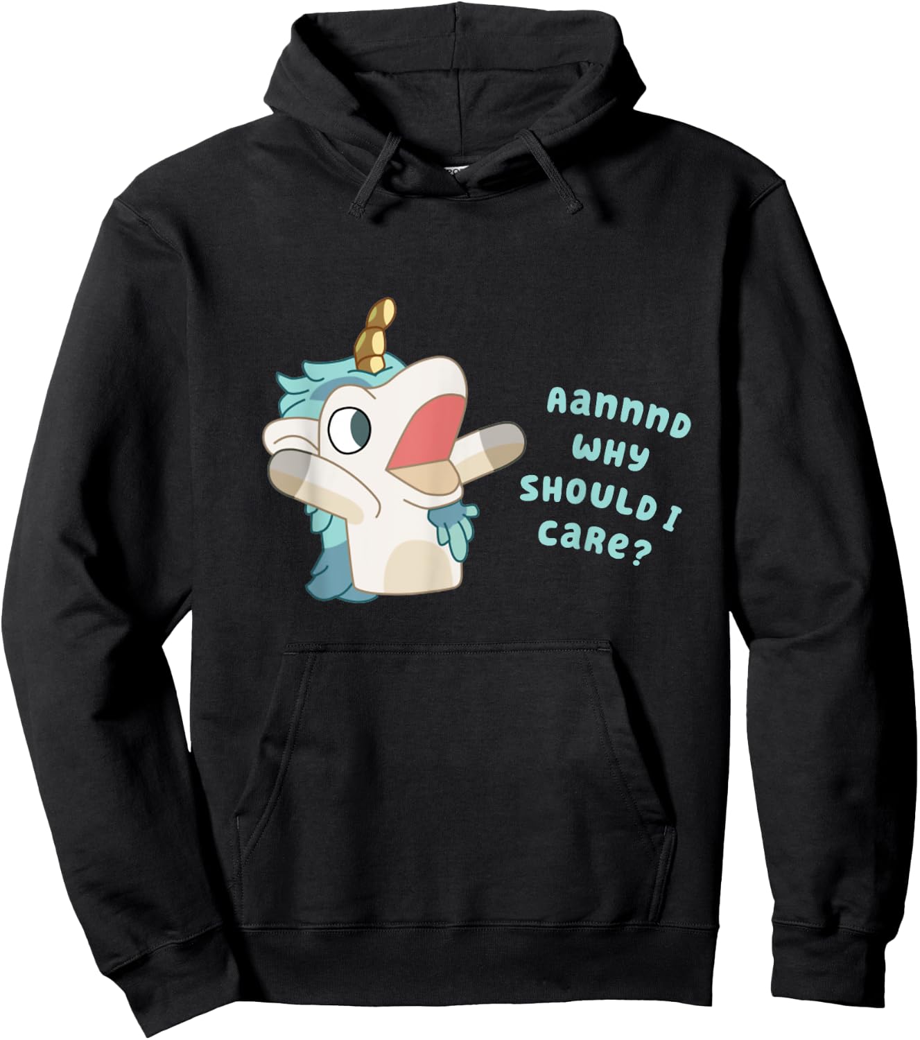 Warum sollte ich mich kümmern | Unicorse Hoodie - Hoodie | Black