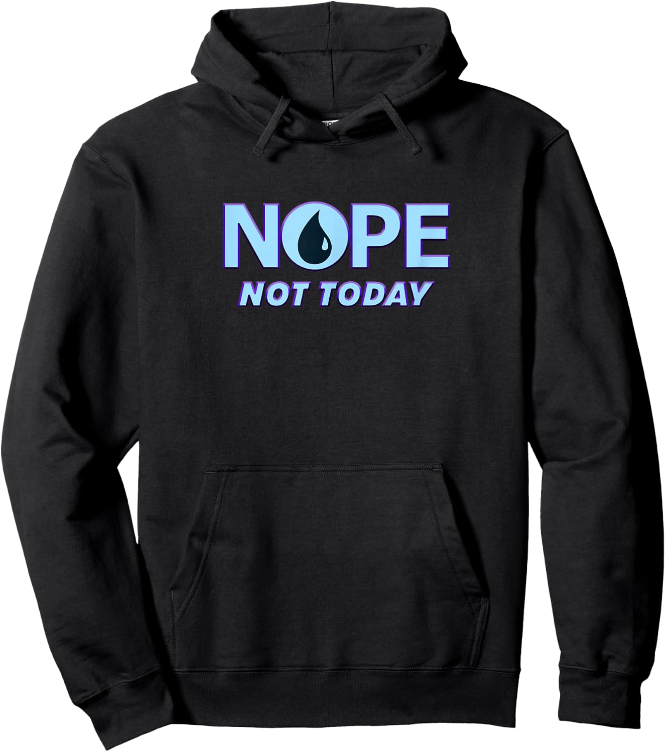 No, Heute Nicht | Magic TCG Blue Mana Funny Hoodie - Hoodie | Black