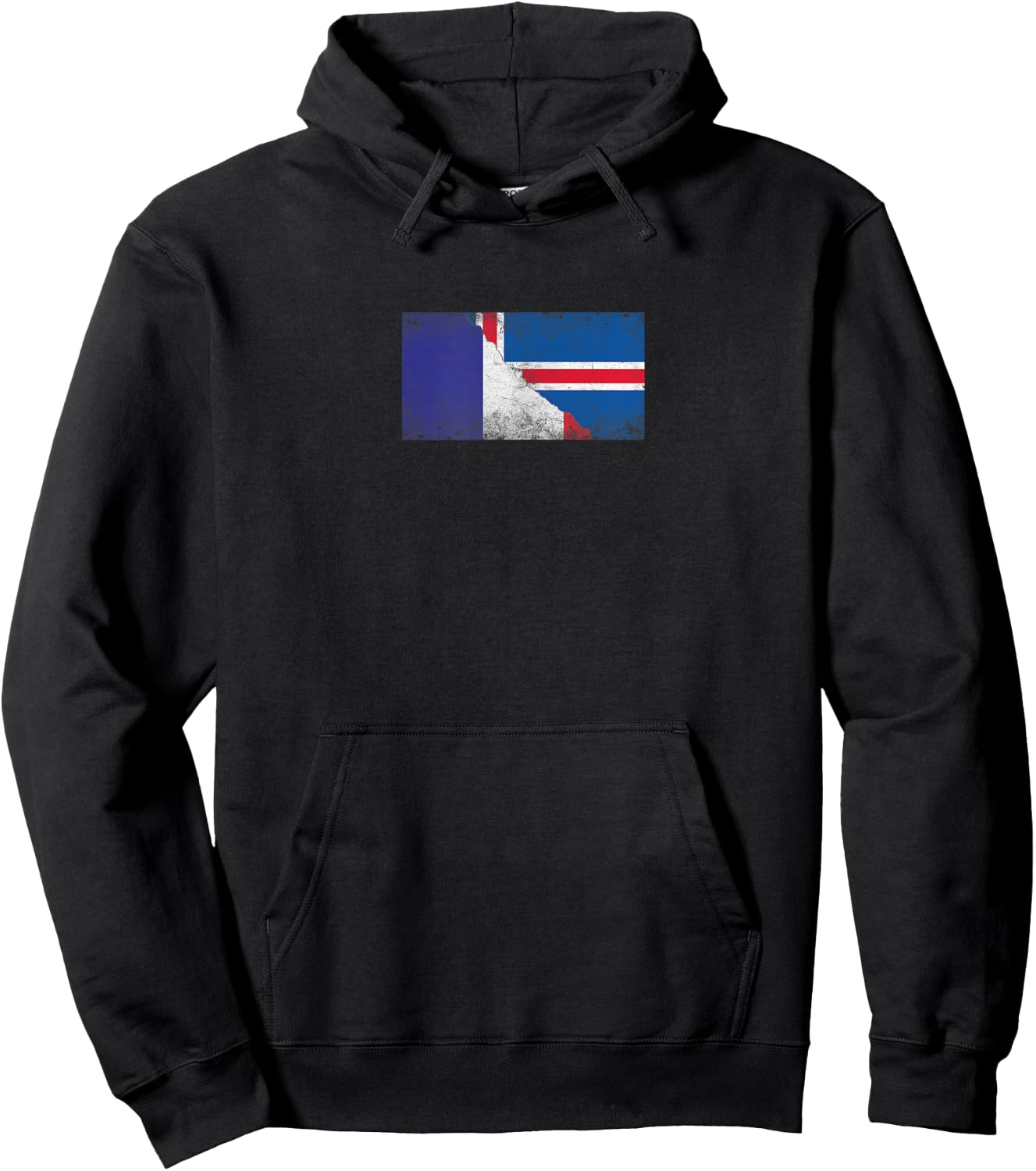 Flags France and Iceland - French Icelandic , Black, S Hoodie - Hoodie | Black