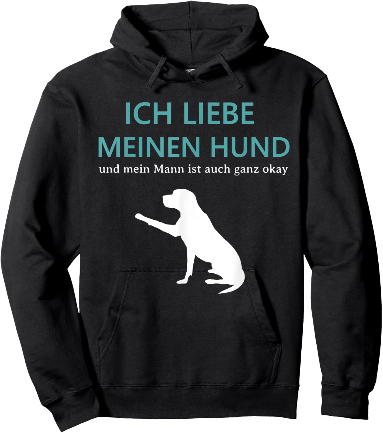 I love my dog and my husband dog lover Labrador Hoodie - Hoodie | Black