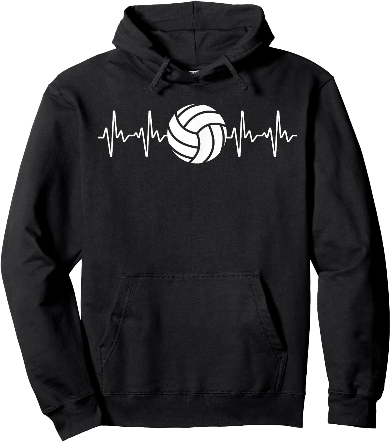 Cool Volleyball Heartbeat Design Men Women Volleyball Coach Small Hoodie - Hoodie | Black