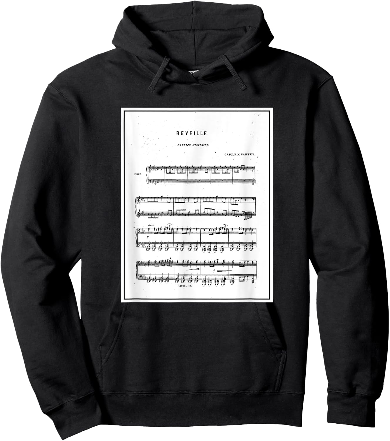 Reveille Sheet Music Hoodie - Hoodie | Black