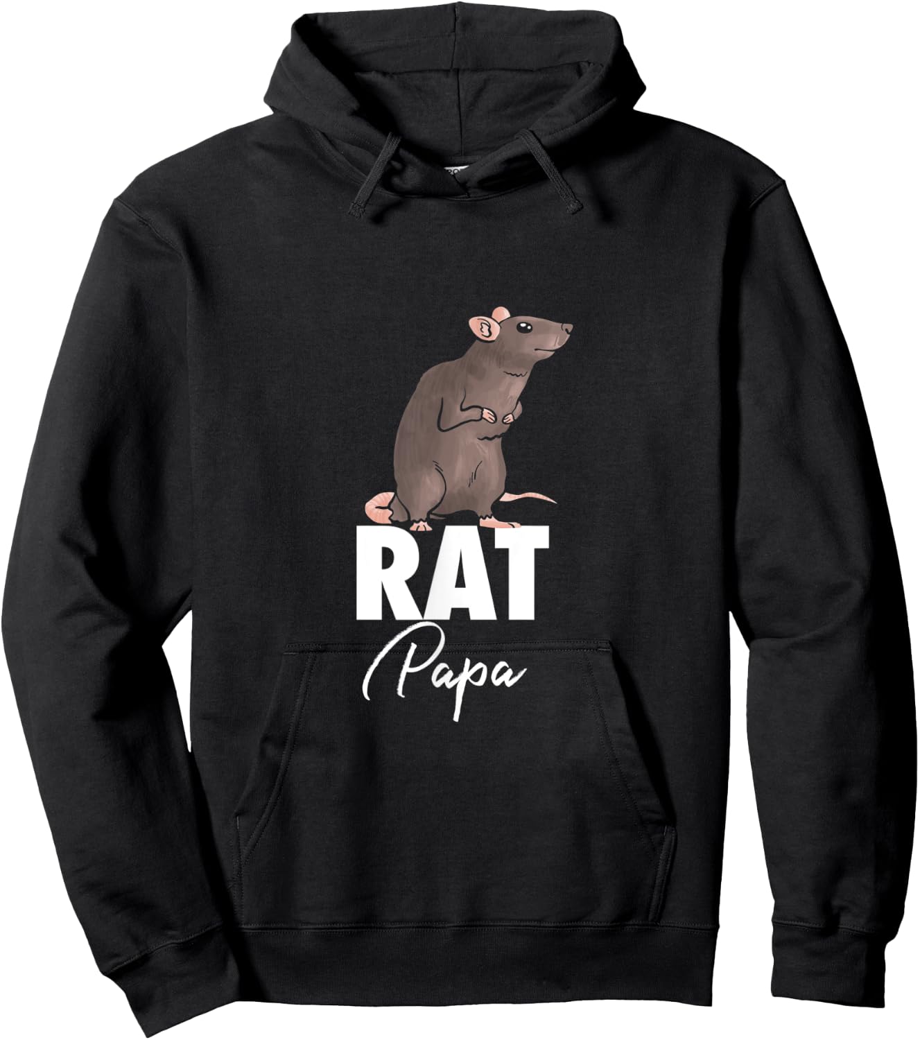 Rat Papa Rat Gift Mouse Funny Hoodie - Hoodie | Black
