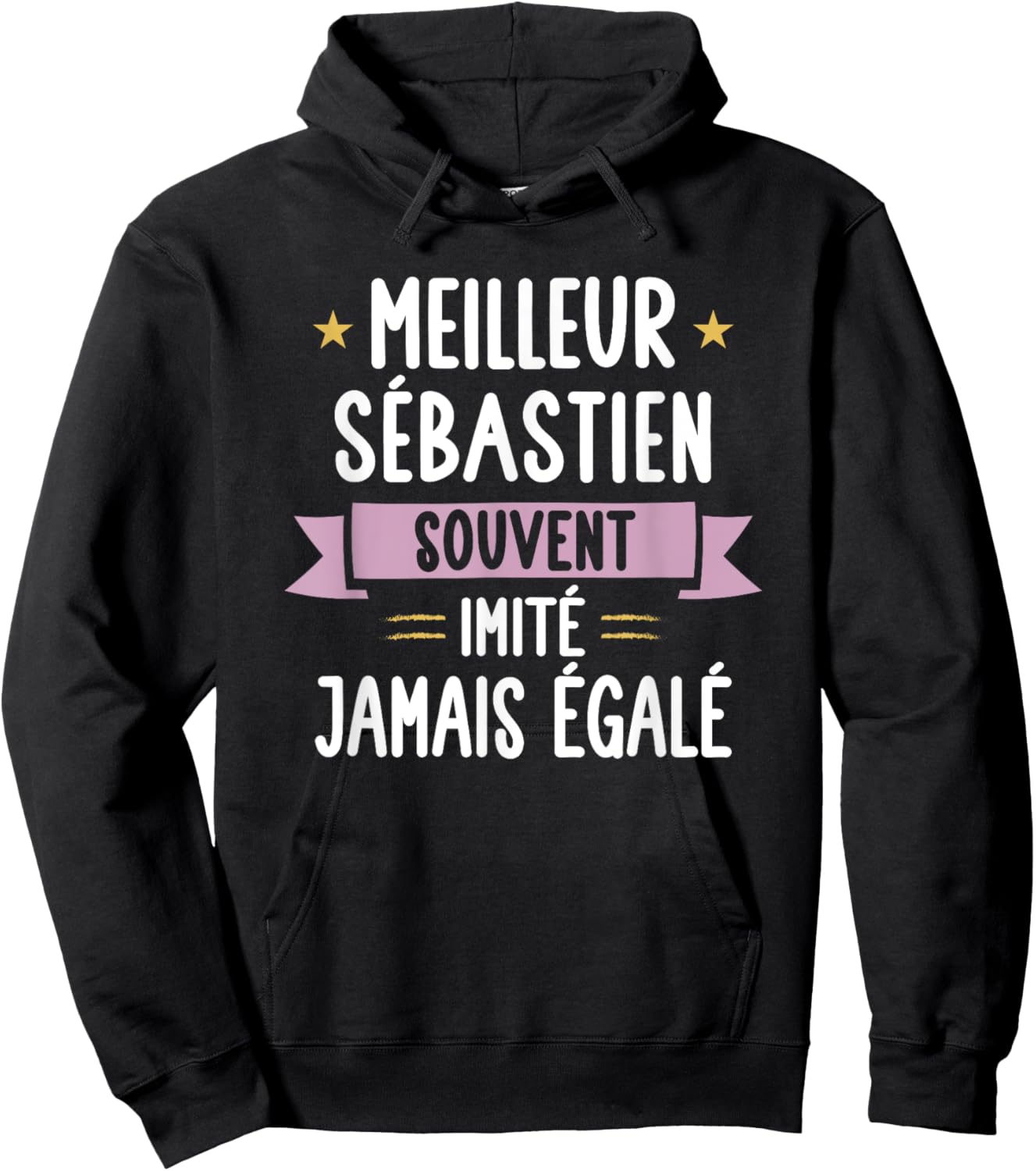 Unique Man Gift Humour Personalised Name Sébastien , Black, S Hoodie - Hoodie | Black