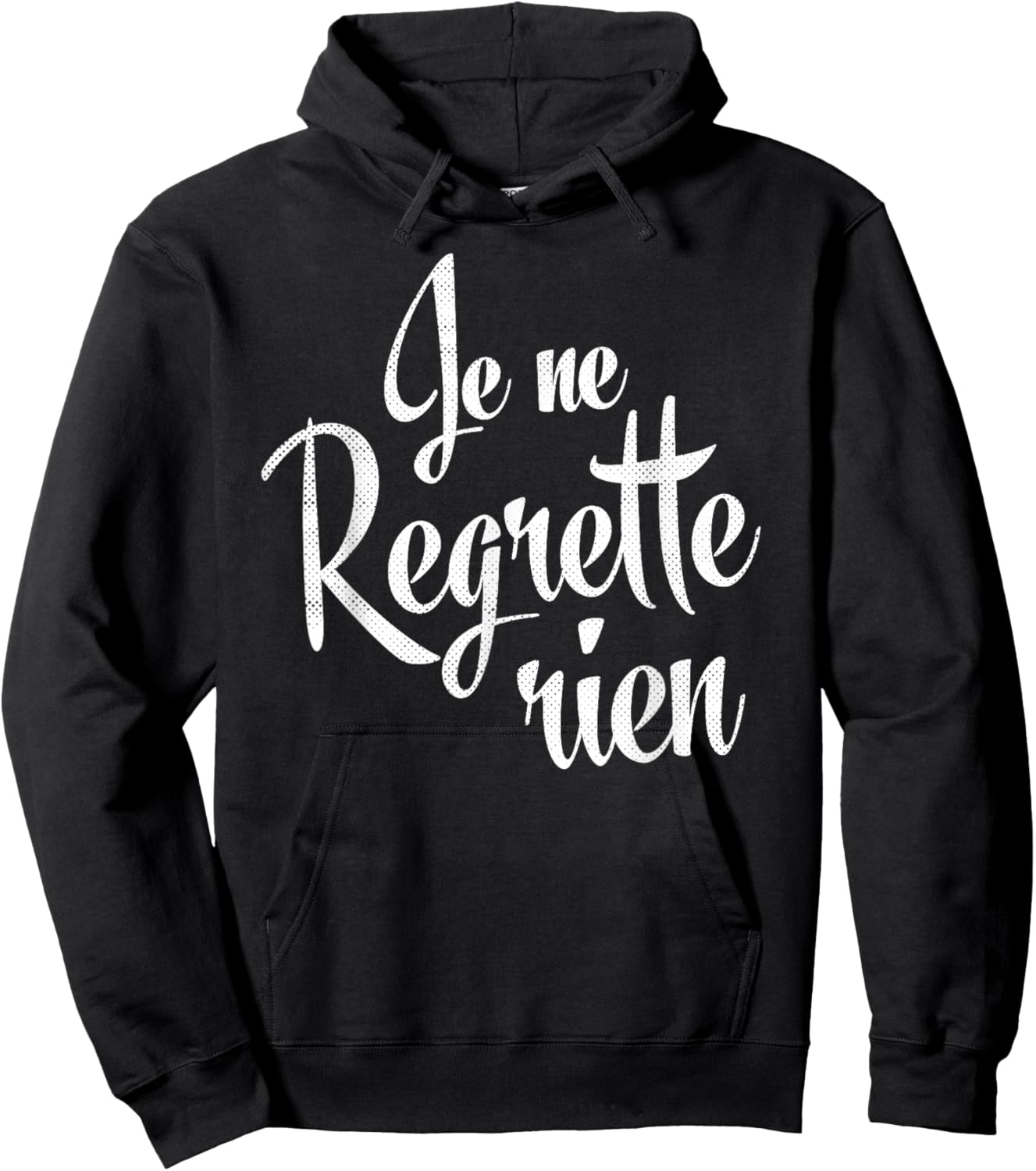 No Regrets French Hoodie - Hoodie | Black